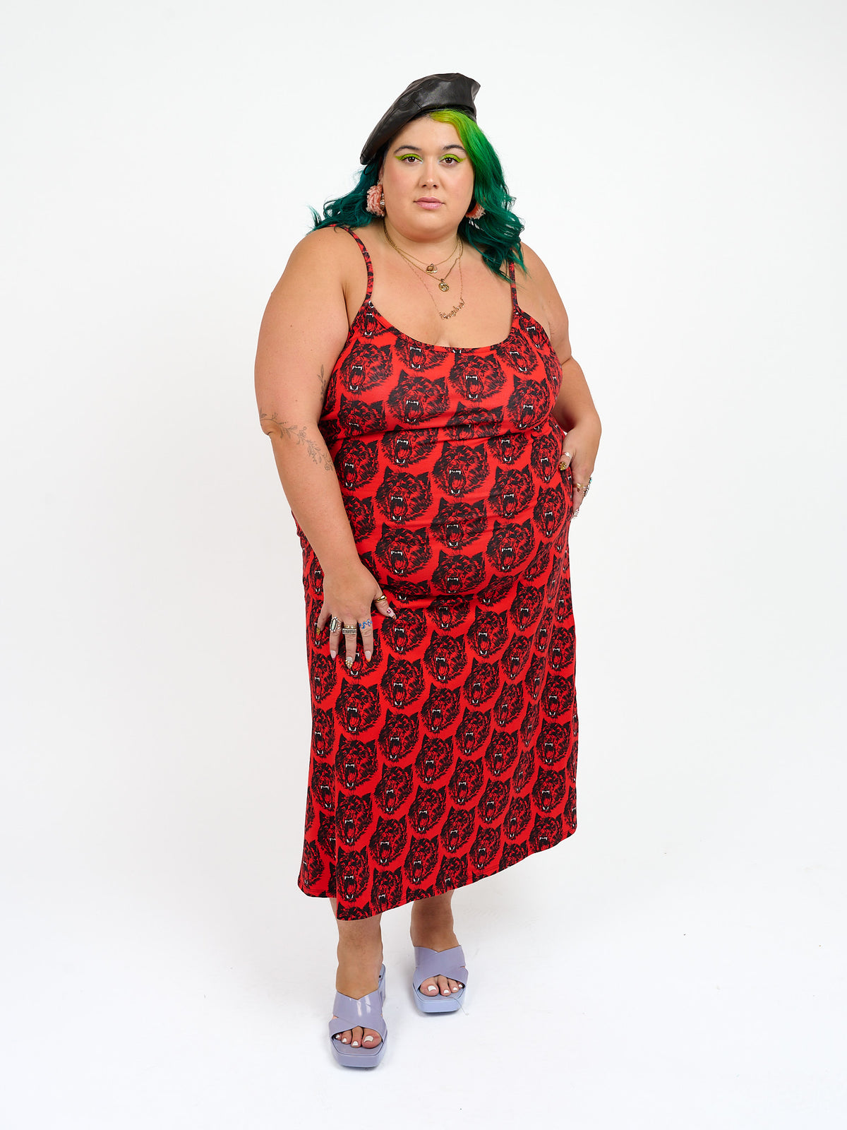 Spaghetti Slip Dress Wolverine
