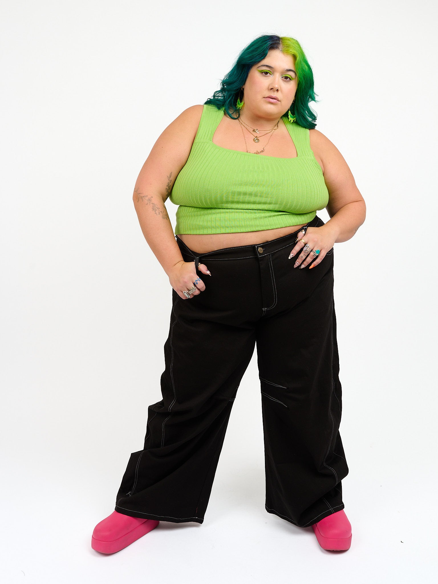 Barrel Pant Solid Black