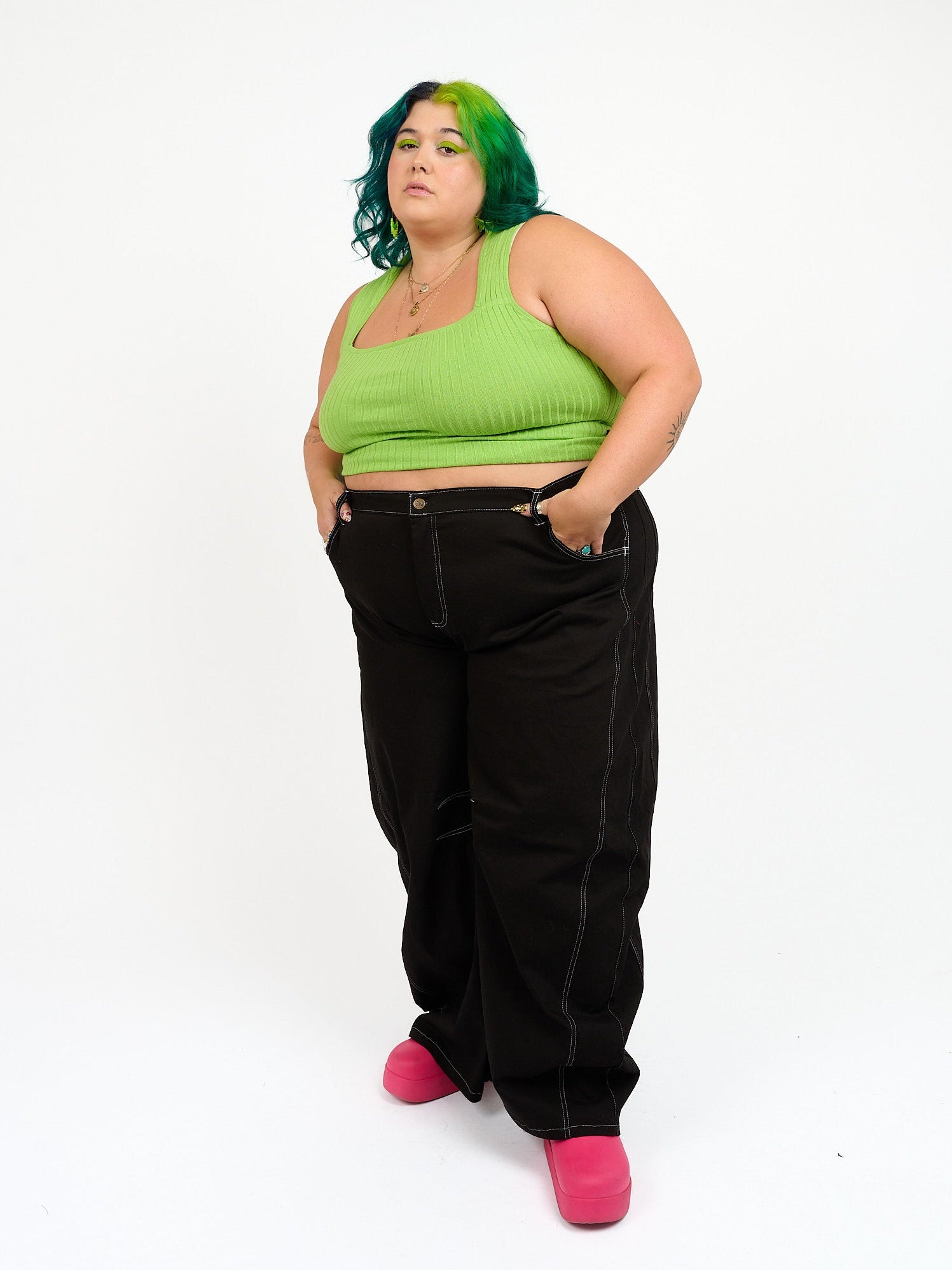 Barrel Pant Solid Black