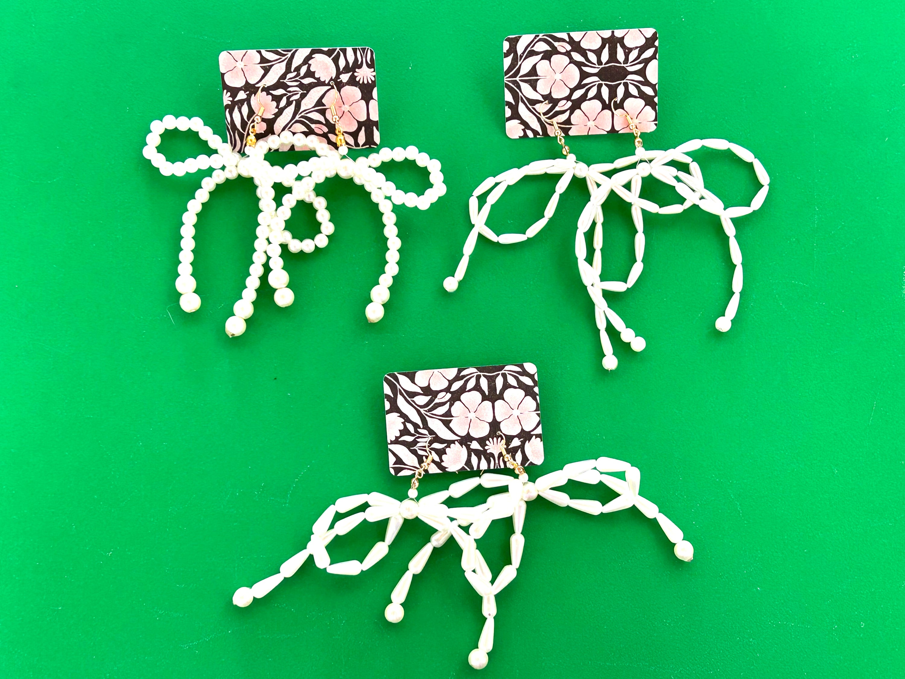 Pearl Bow Earrings