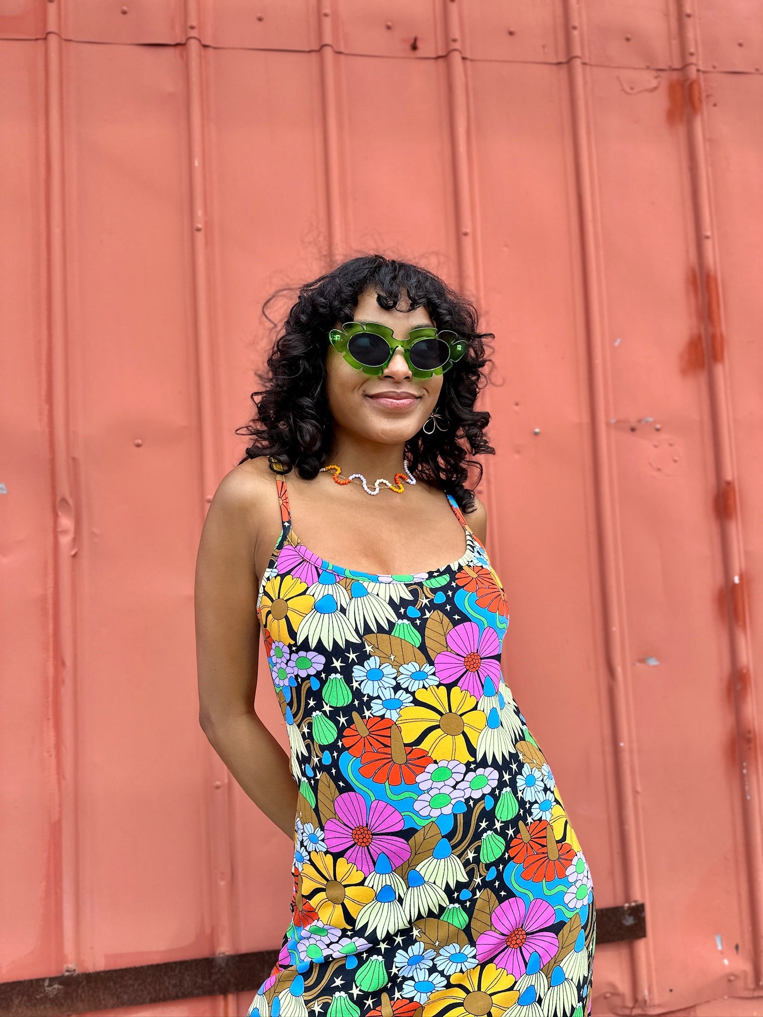 Spaghetti Slip Dress Cosmic Floral
