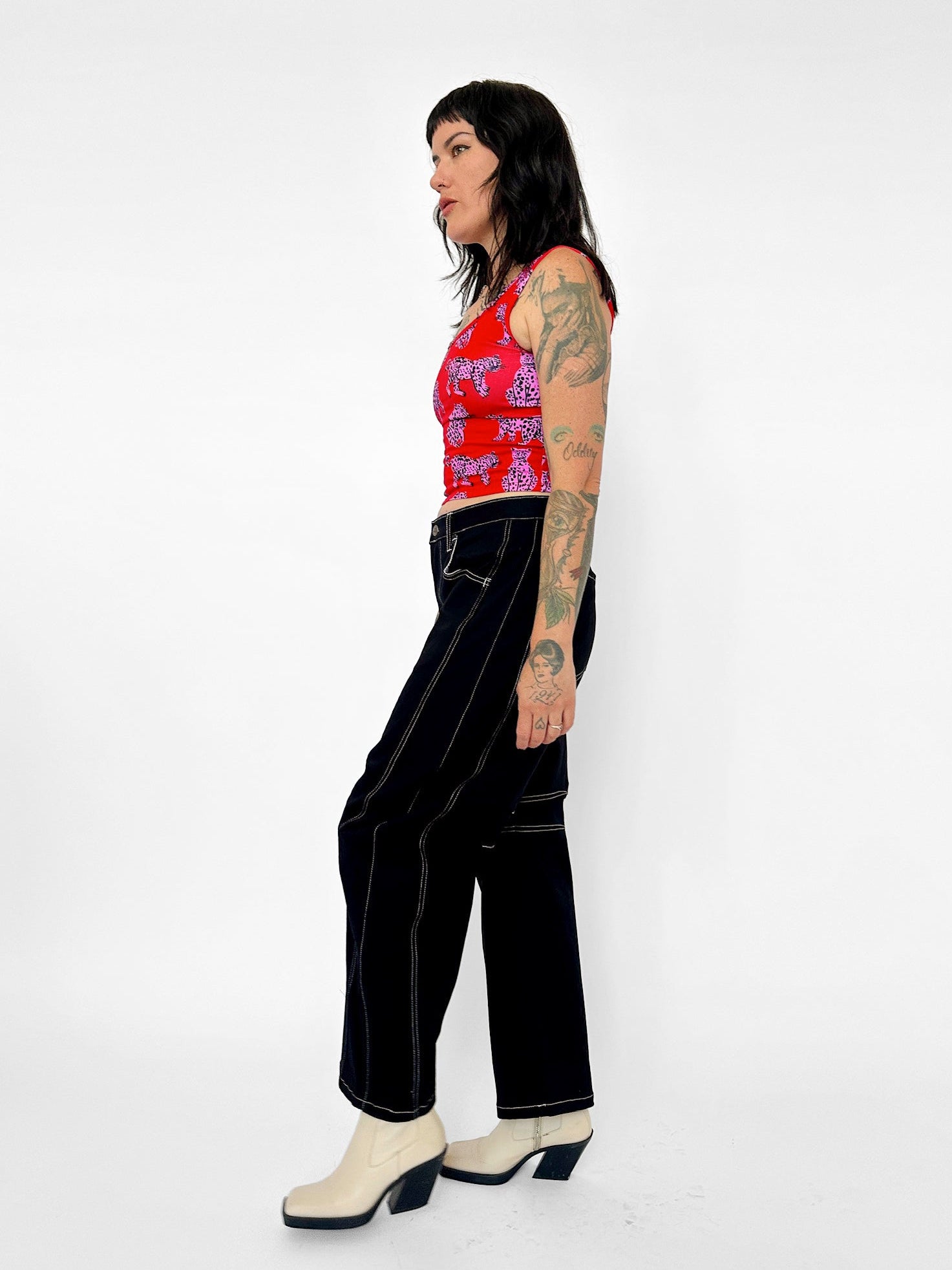 Barrel Pant Solid Black