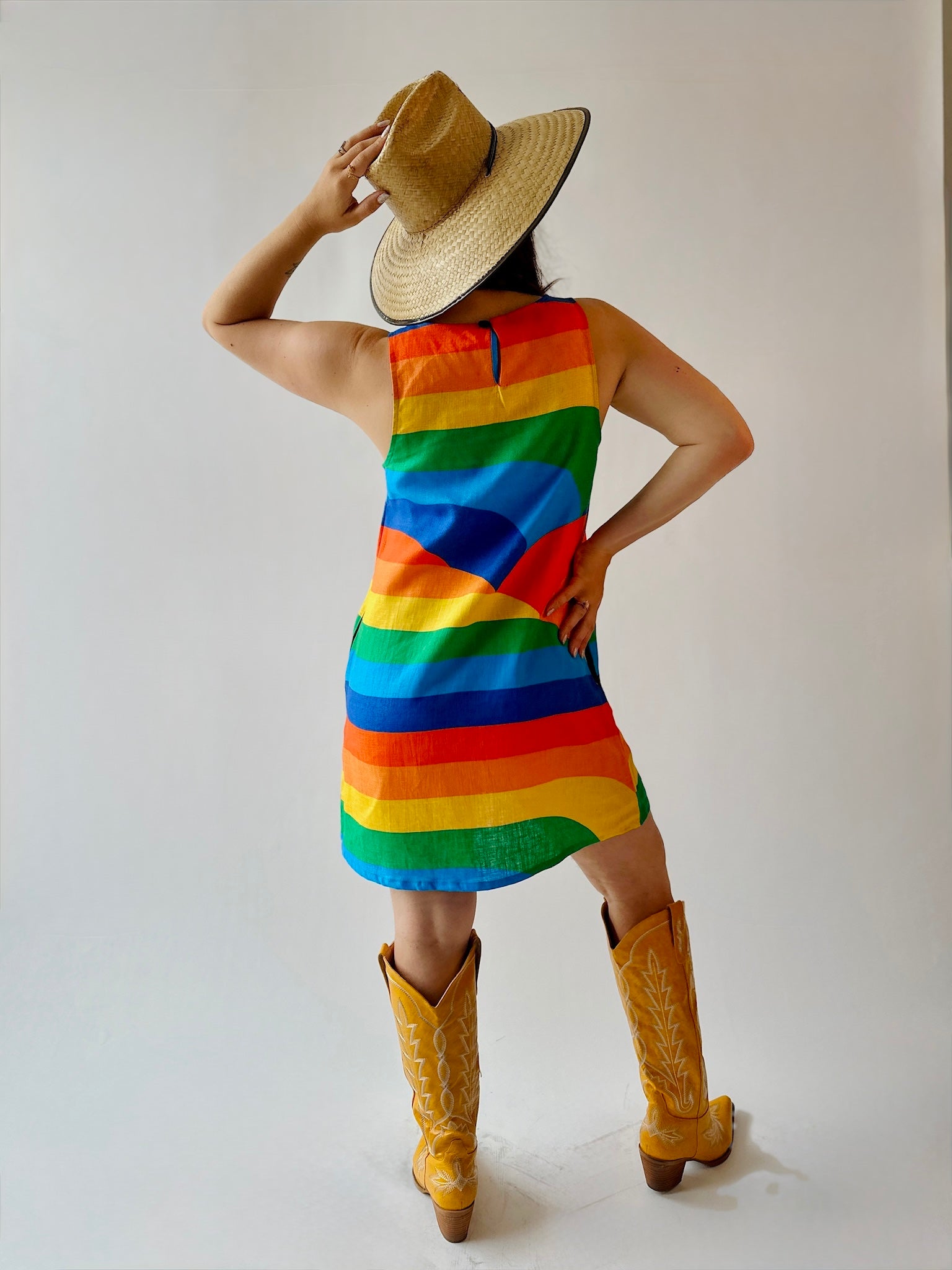 Linen Romy Dress Sunset Valley