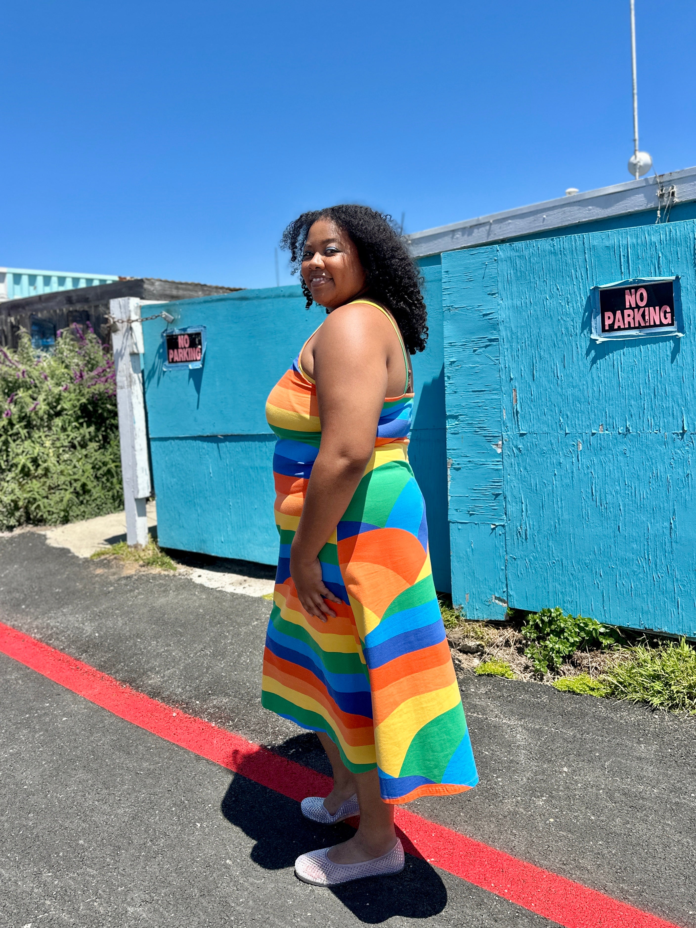 Spaghetti Slip Dress Sunset Valley