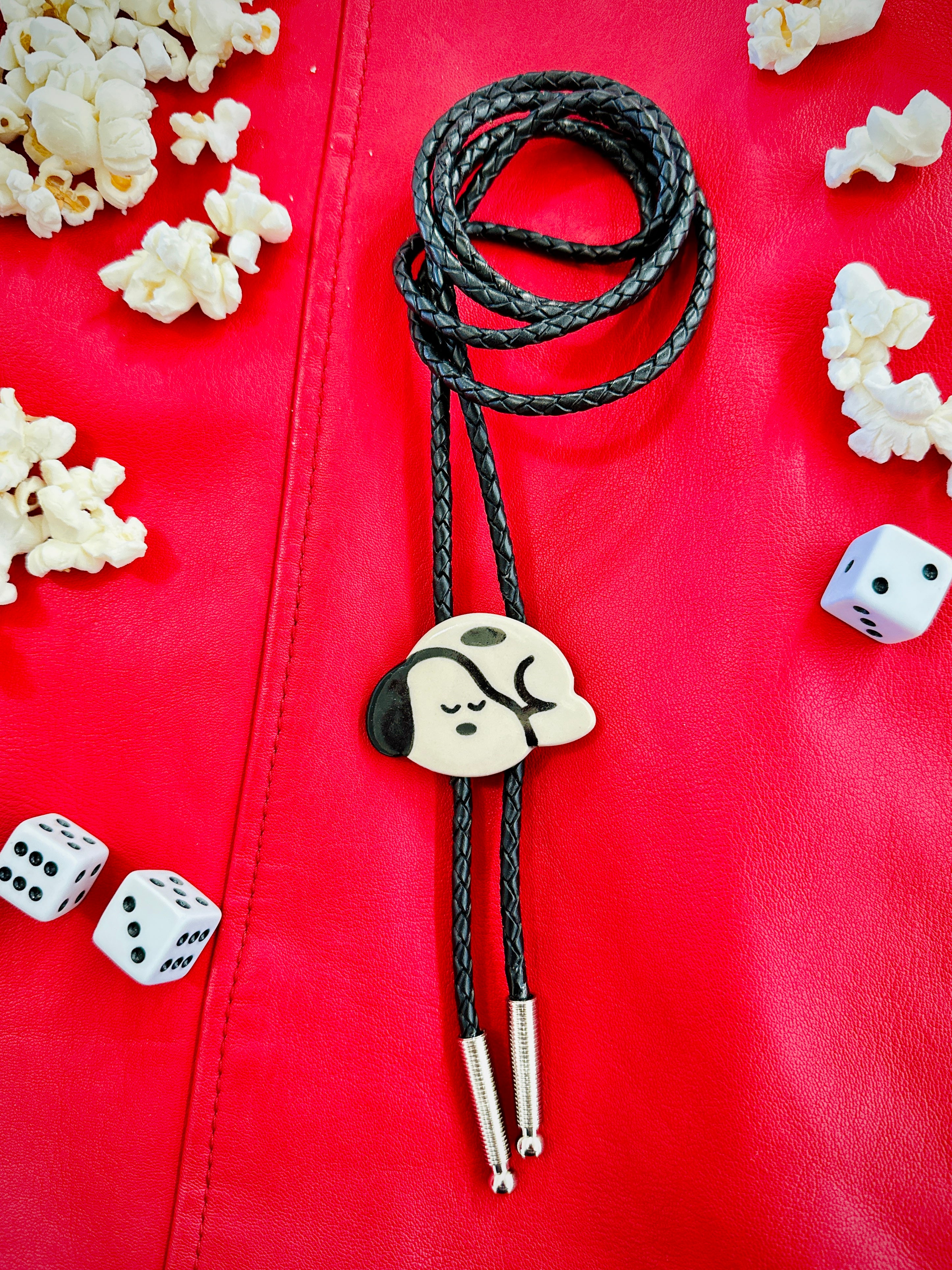 Baby Snoopy Ceramic Bolo Tie