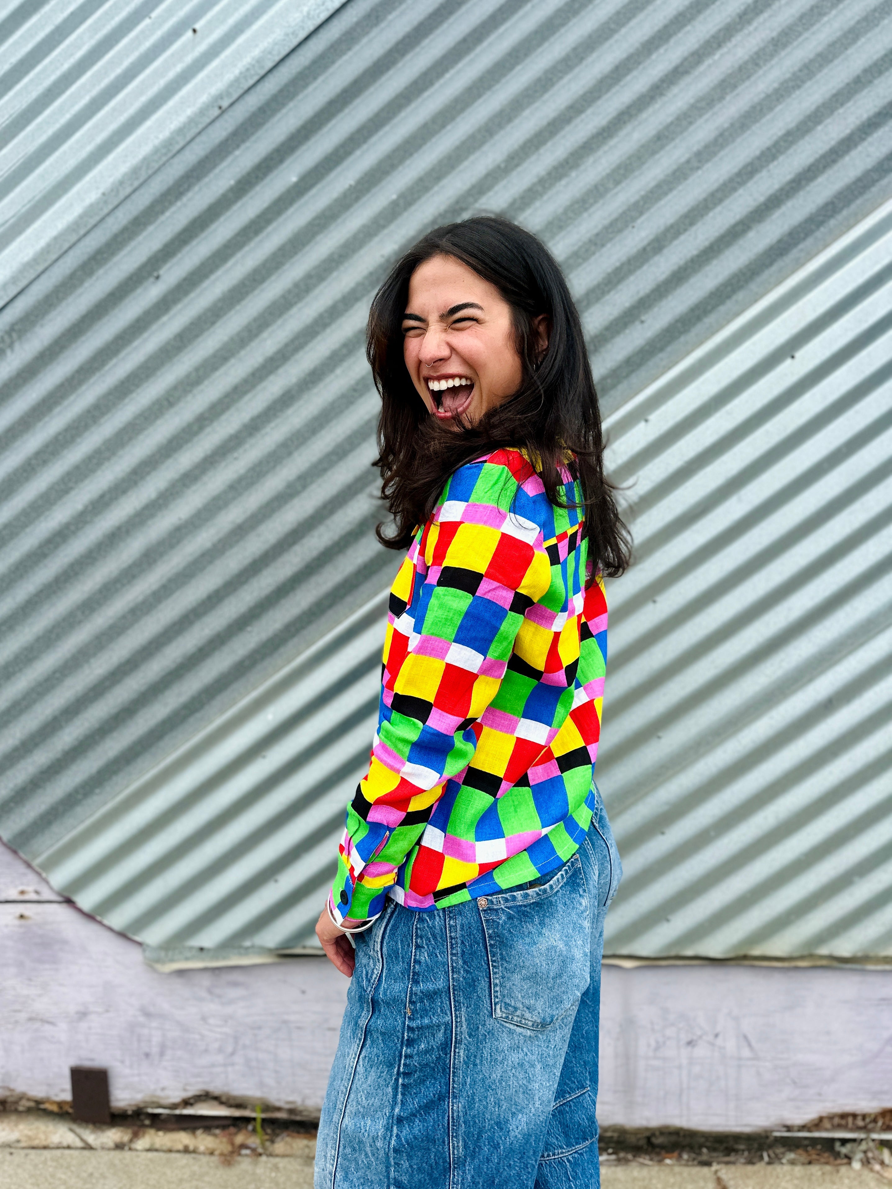 Classic Button Down Candy Weave