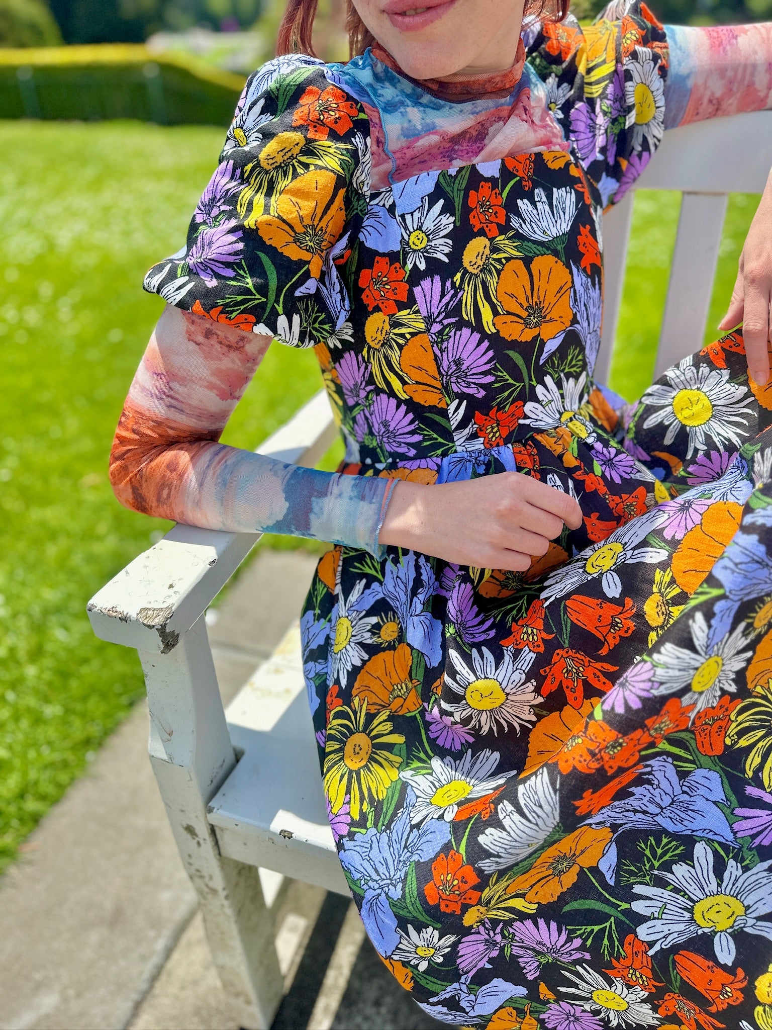 Linen Princess Dress Wildflowers