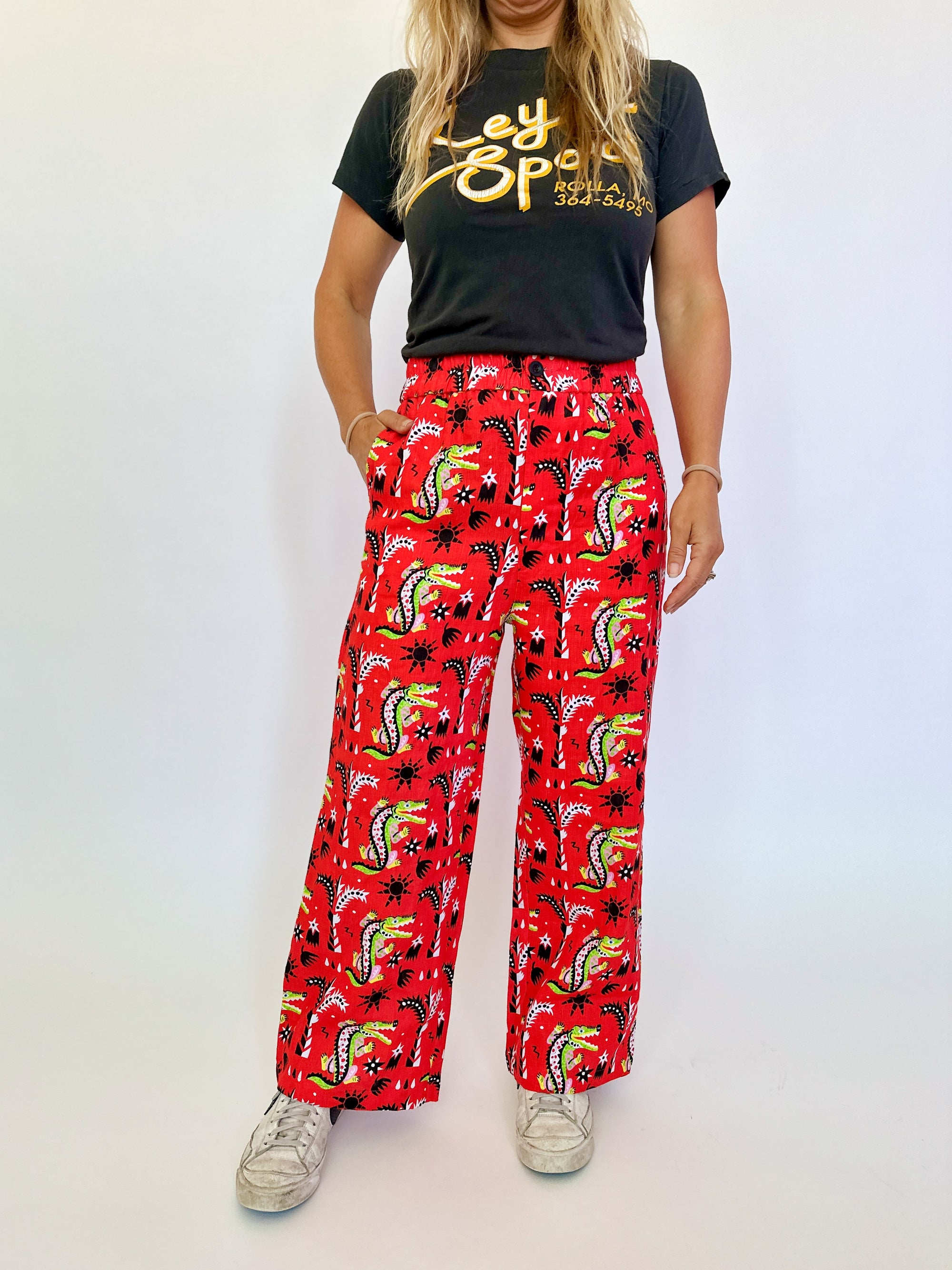 Linen Catalina Pant Crocodilo