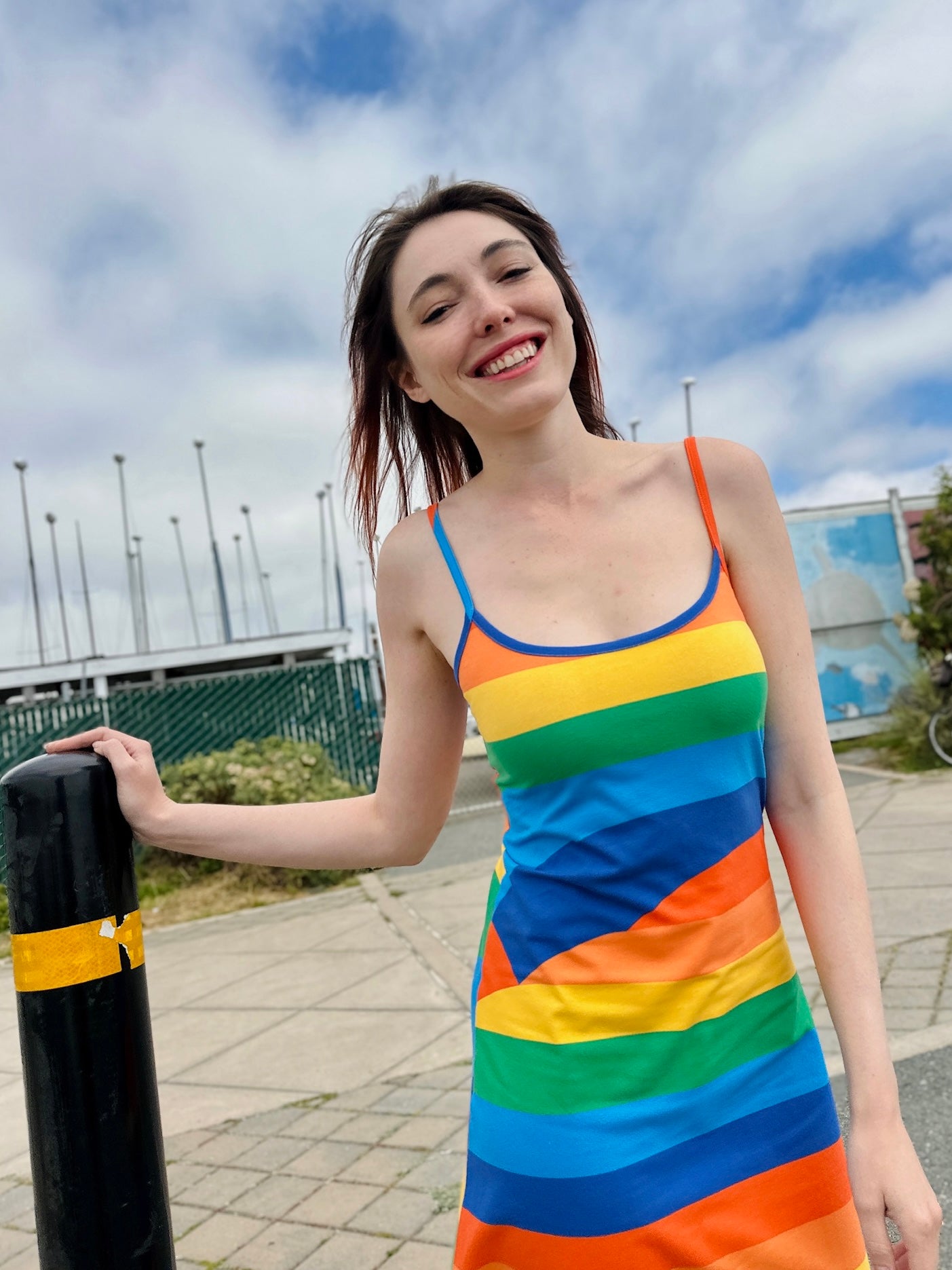 Spaghetti Slip Dress Sunset Valley