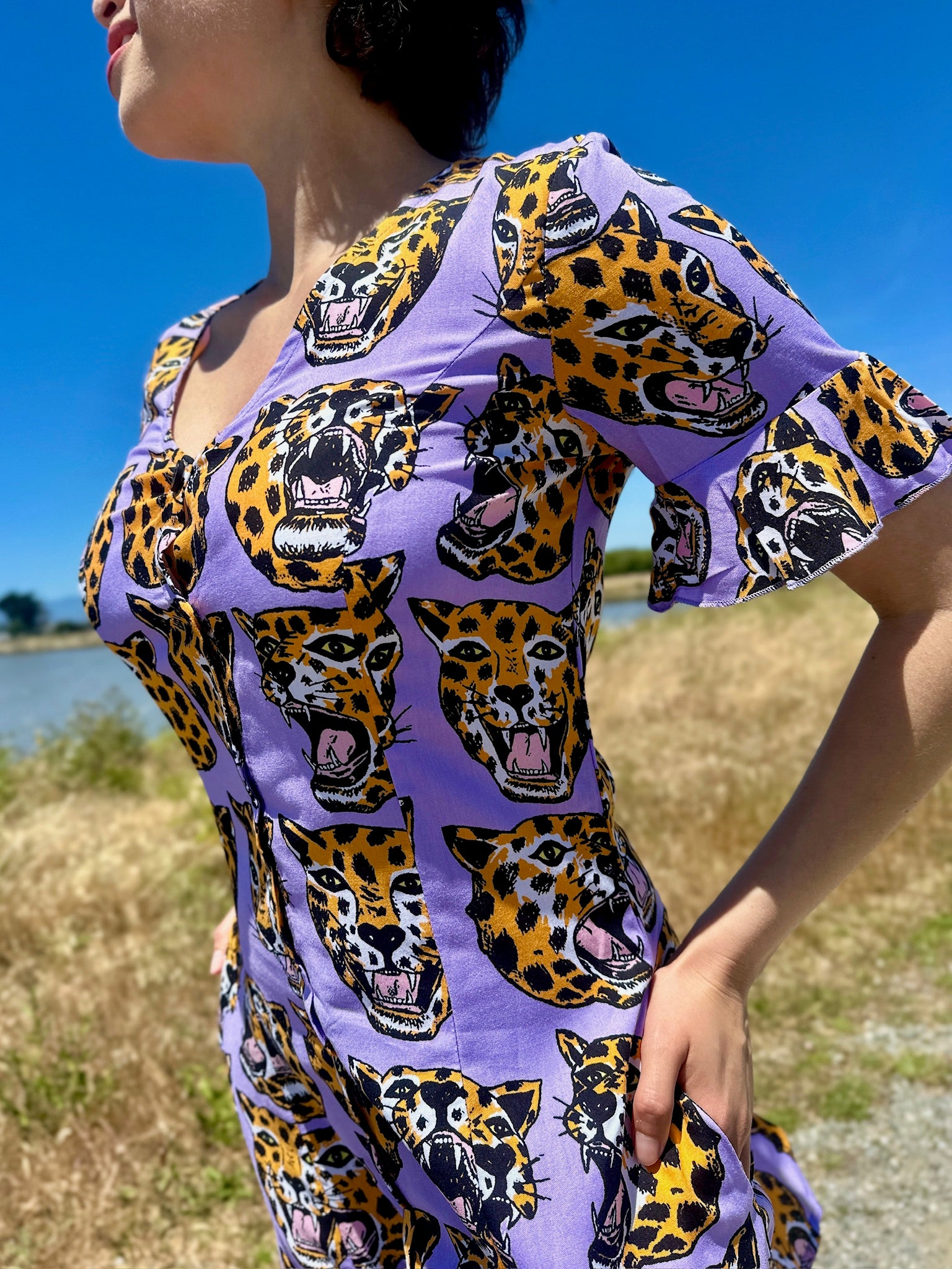 Winona Dress - Cheetah Head