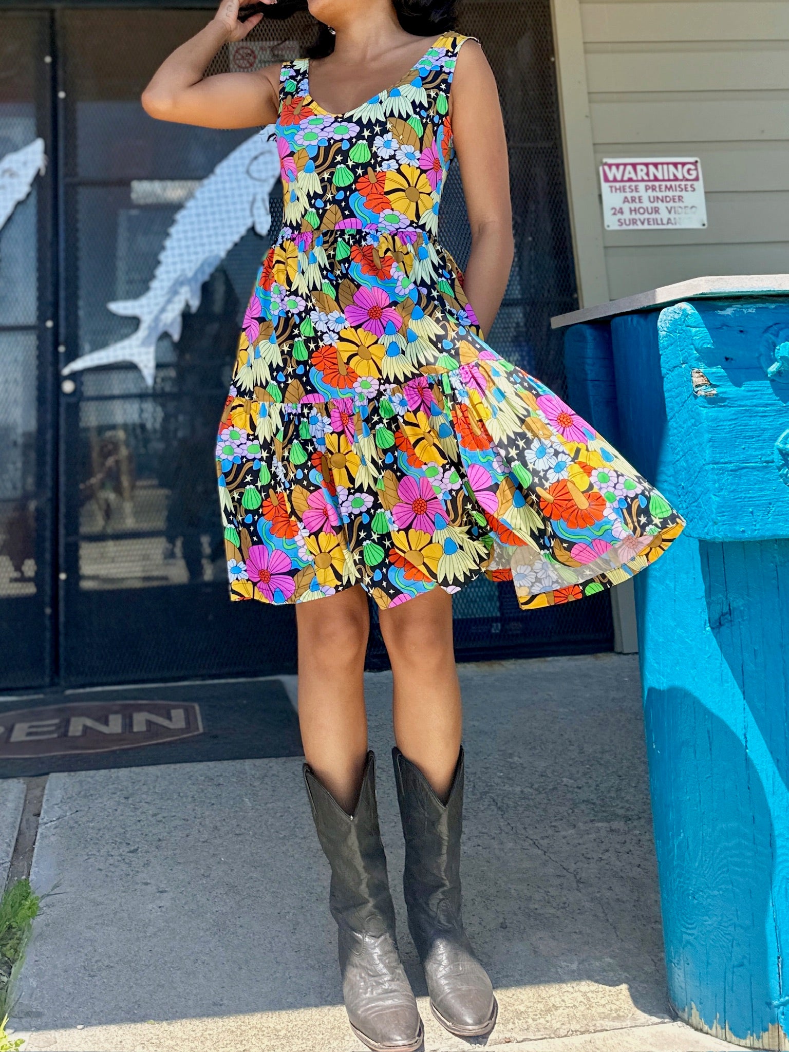 Western Dress Cosmic Floral