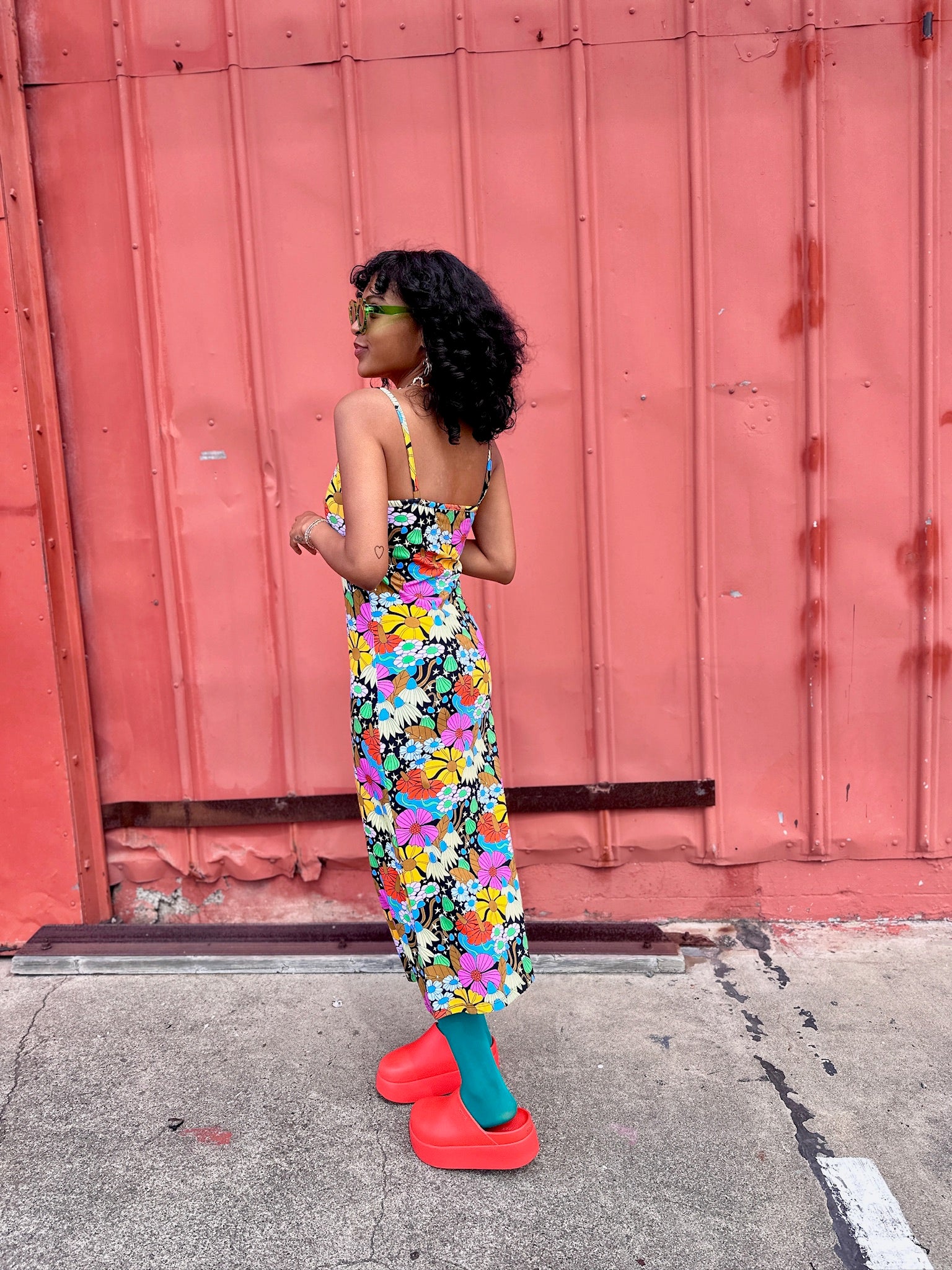 Spaghetti Slip Dress Cosmic Floral