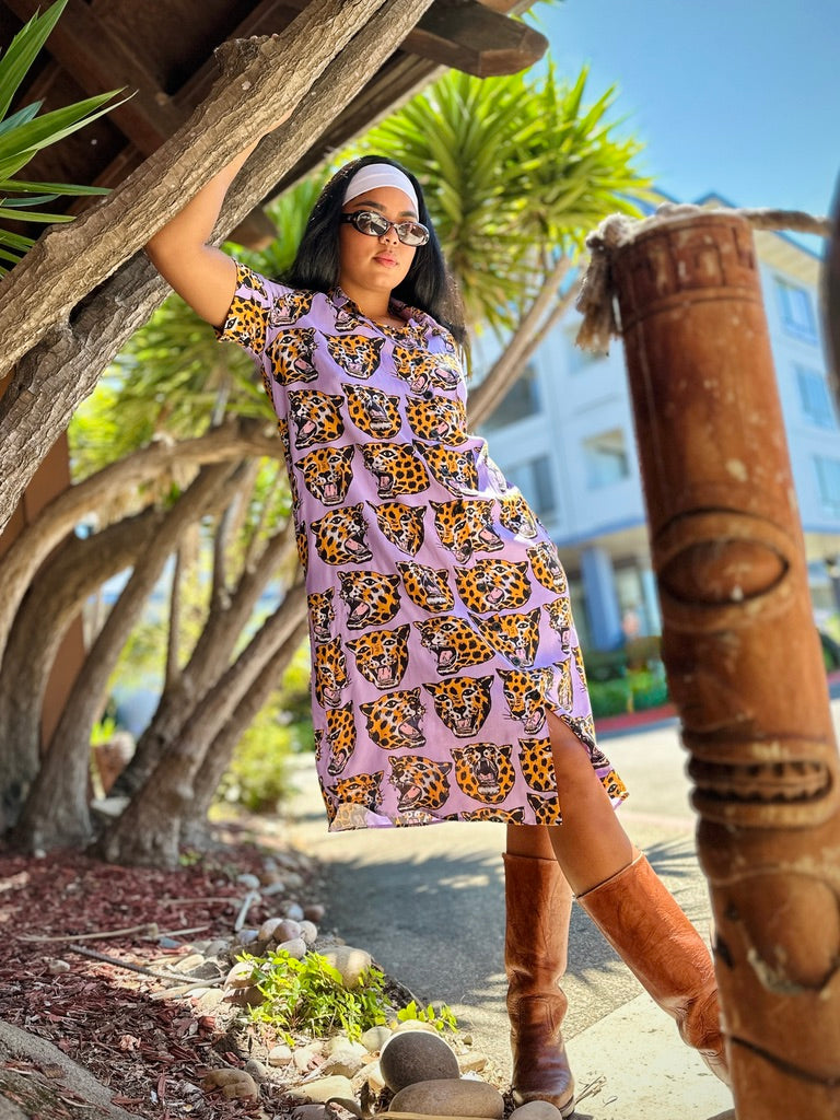 The River Dress Cheetah Head