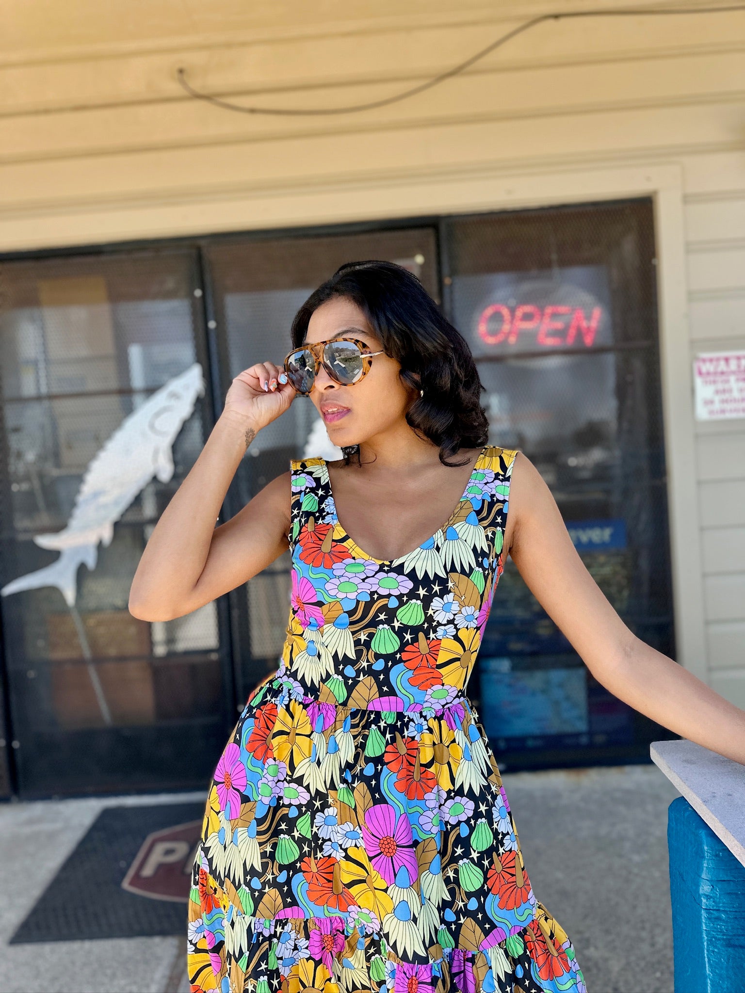 Western Dress Cosmic Floral