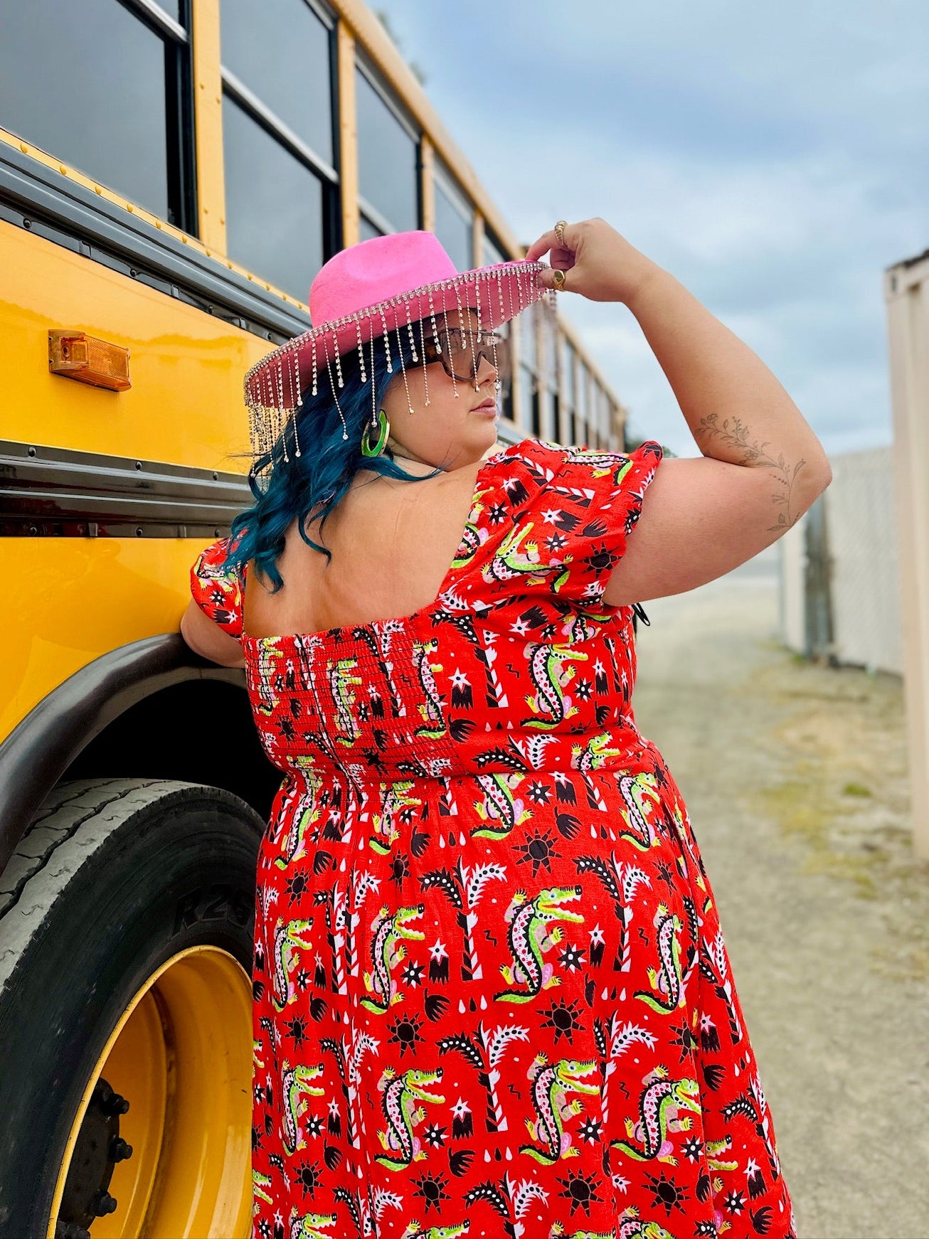 Linen Princess Dress Crocodilo