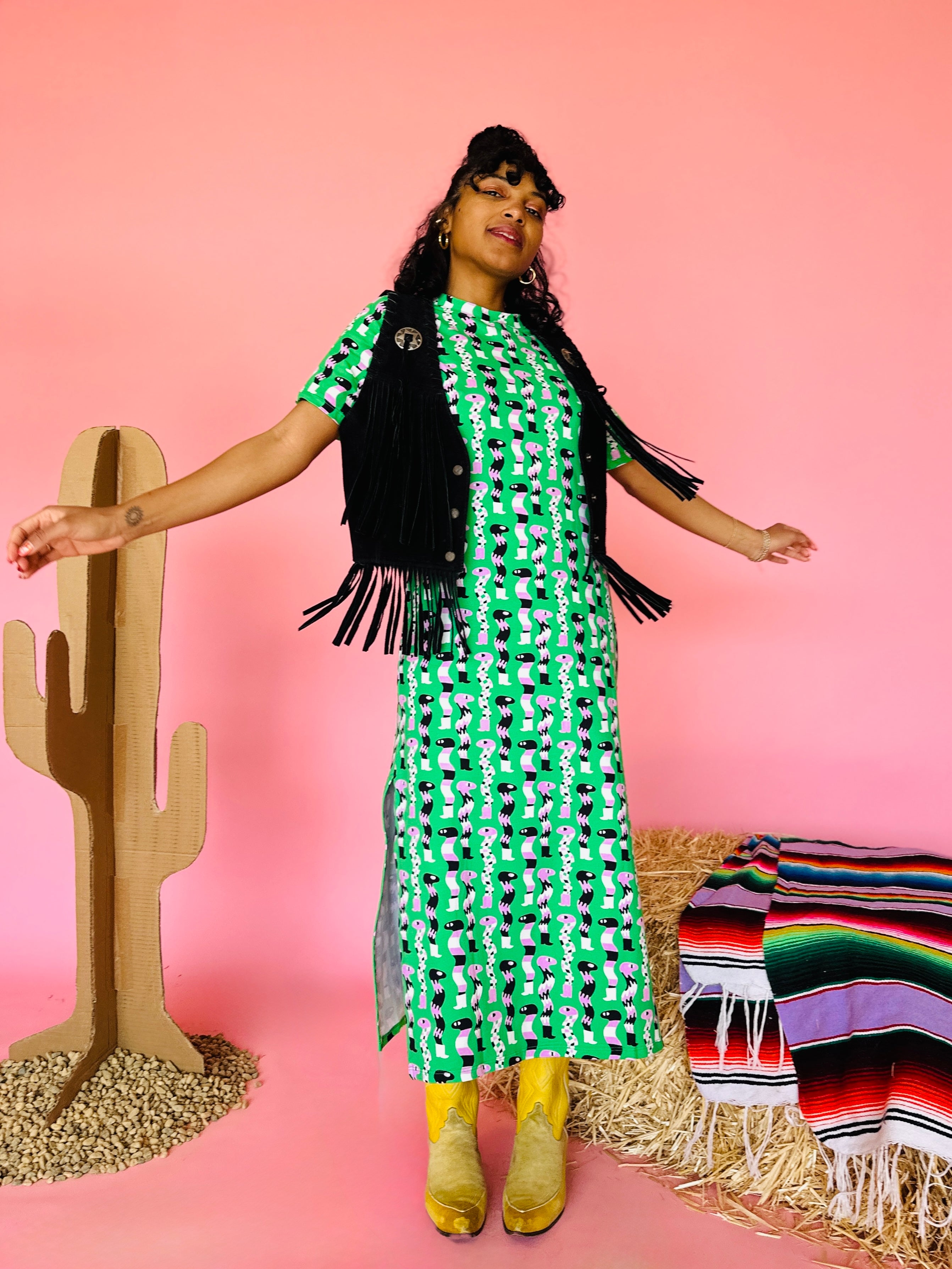 Jersey Maxi Dress Sssnakes LG / Sssnakes