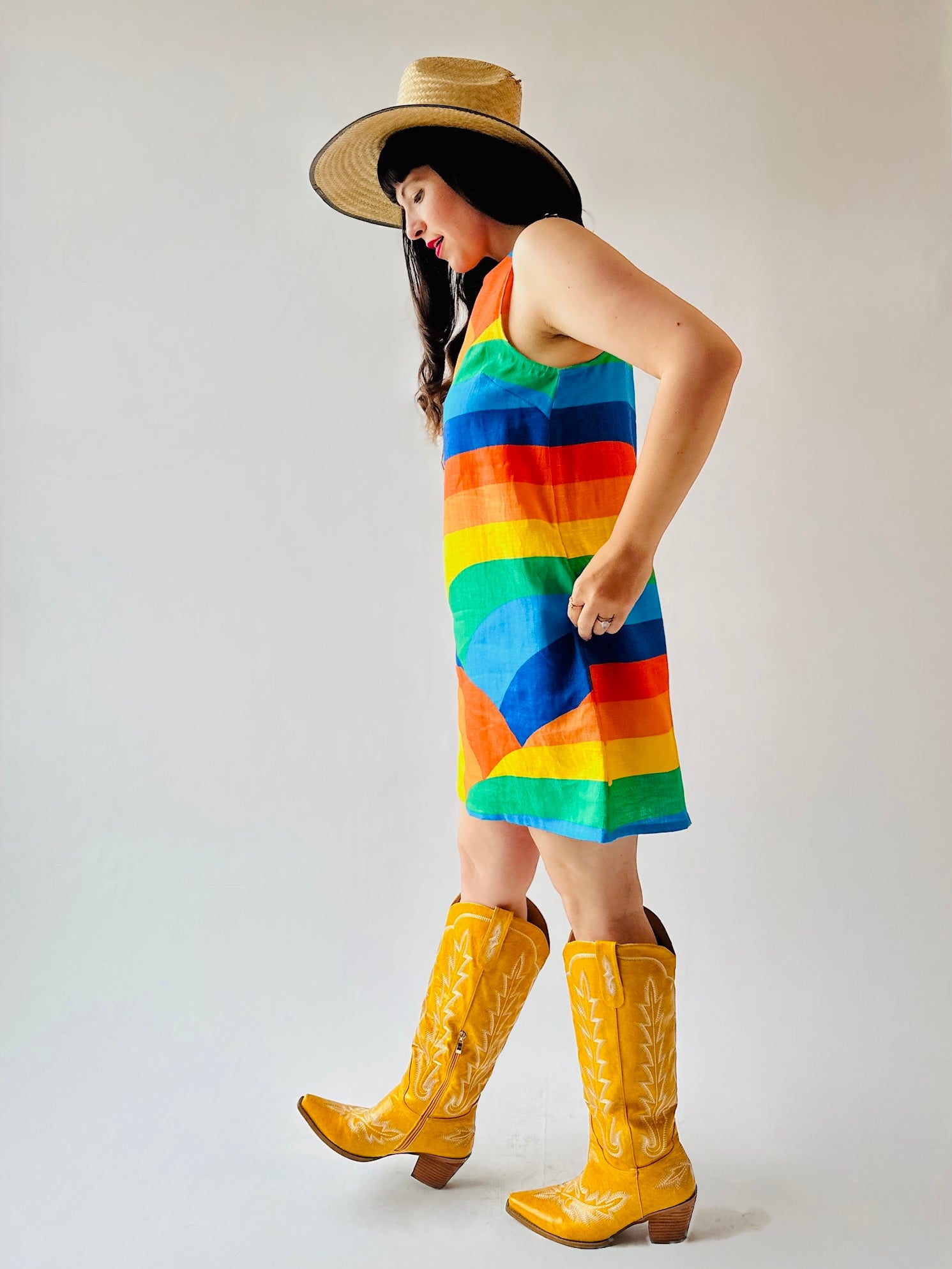 Linen Romy Dress Sunset Valley