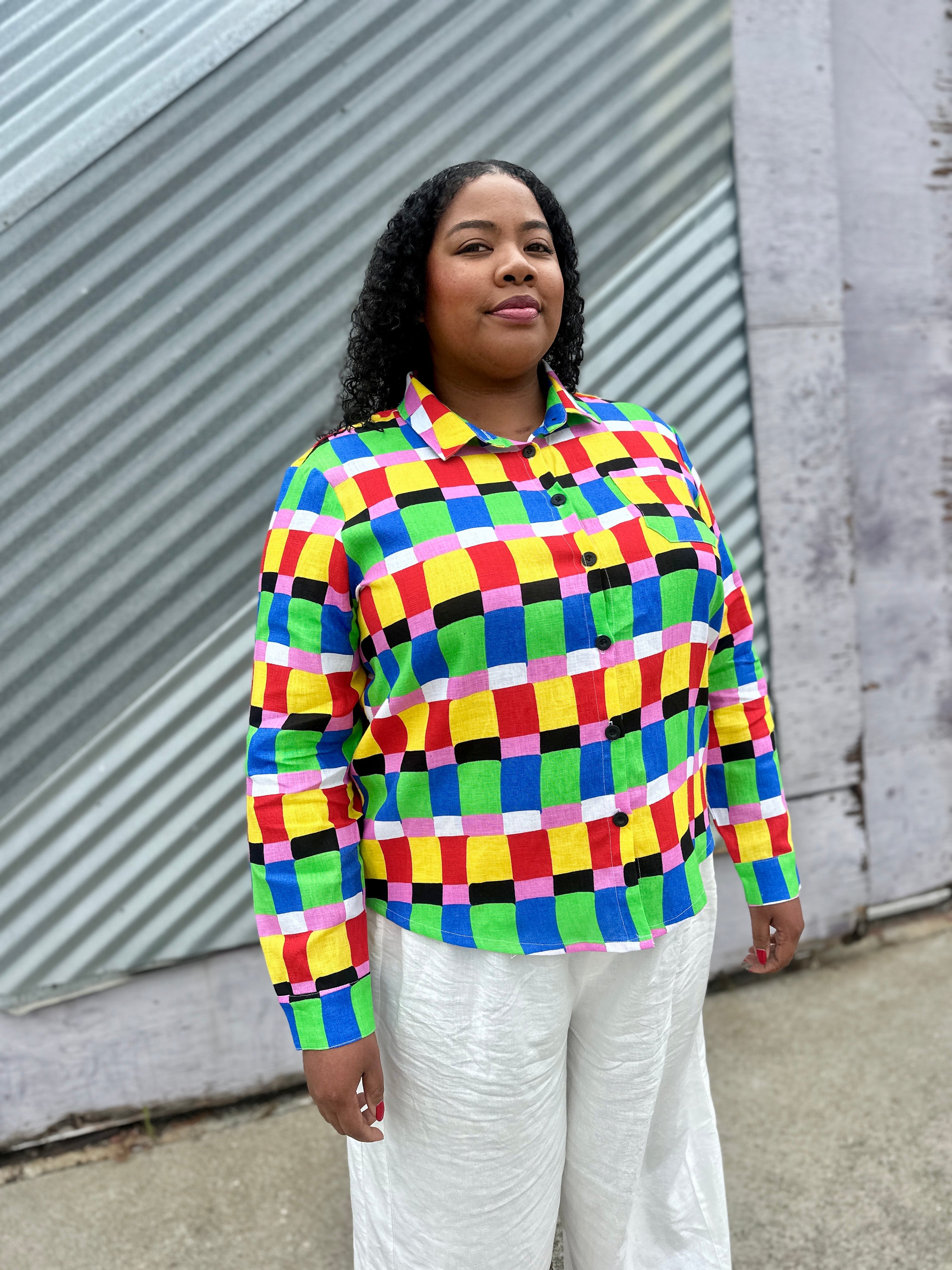Classic Button Down Candy Weave