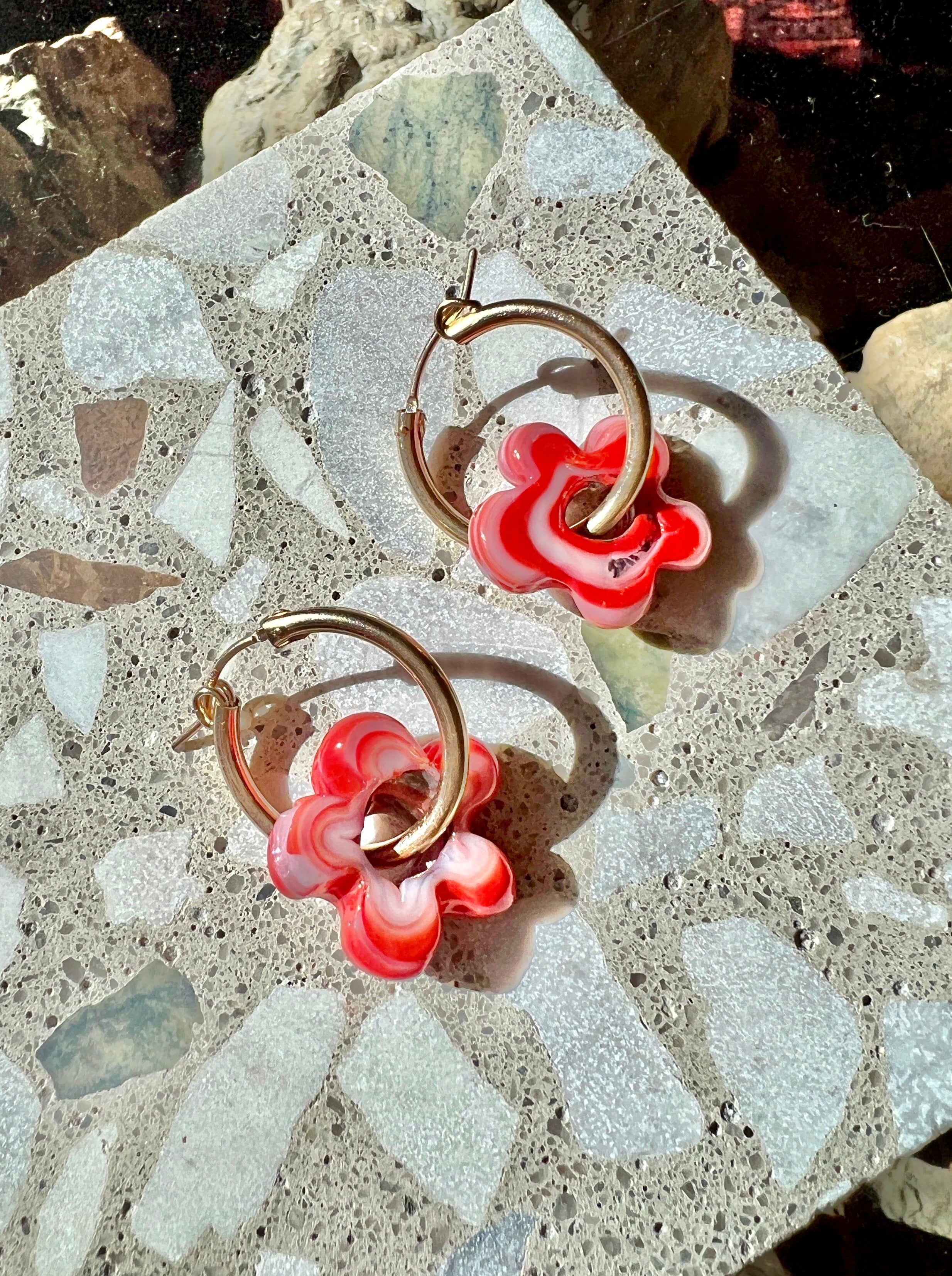 Fiore Earrings - Berries n Cream