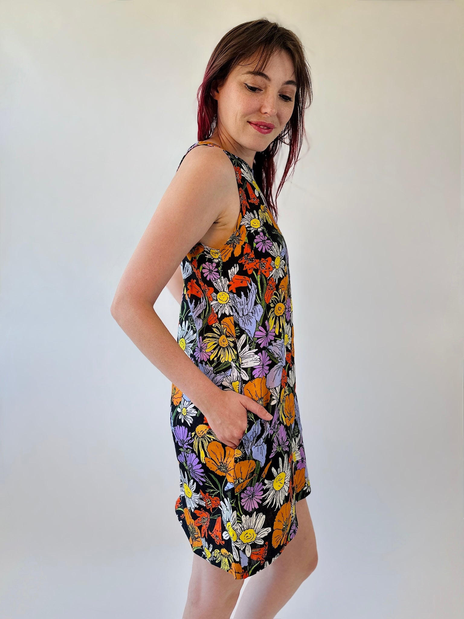 Linen Romy Dress Wildflowers