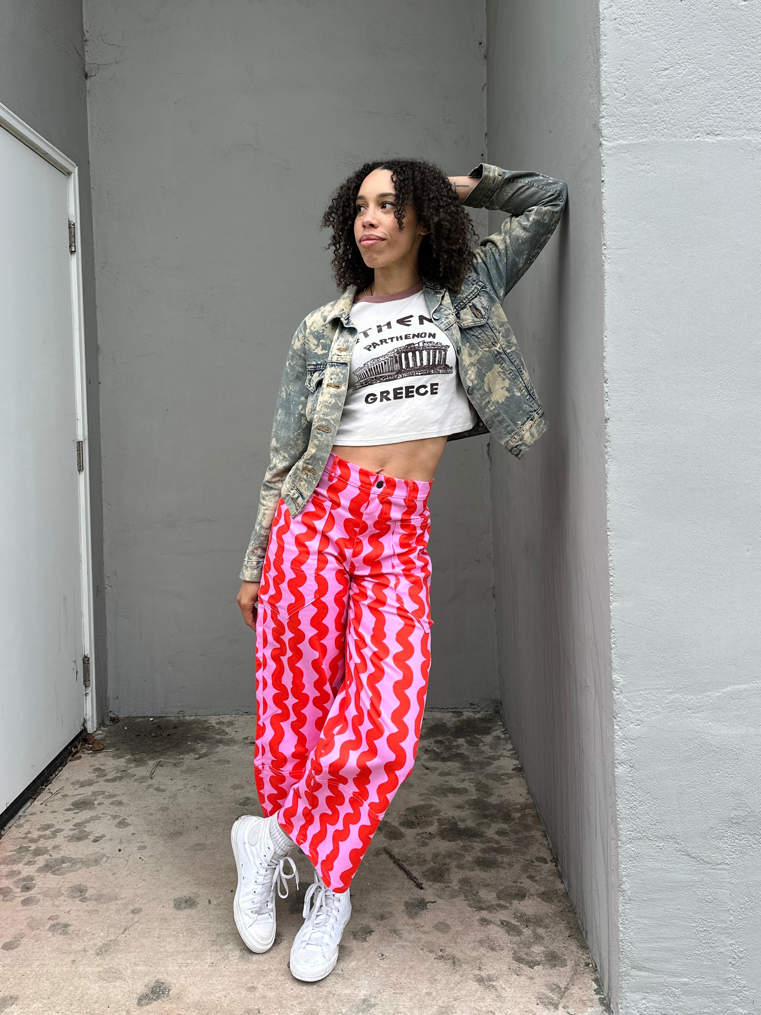 Skater Pant Pink Squiggle