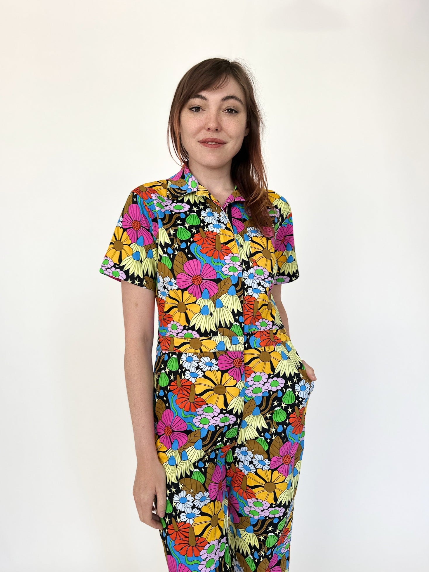 Twill Coveralls Cosmic Floral