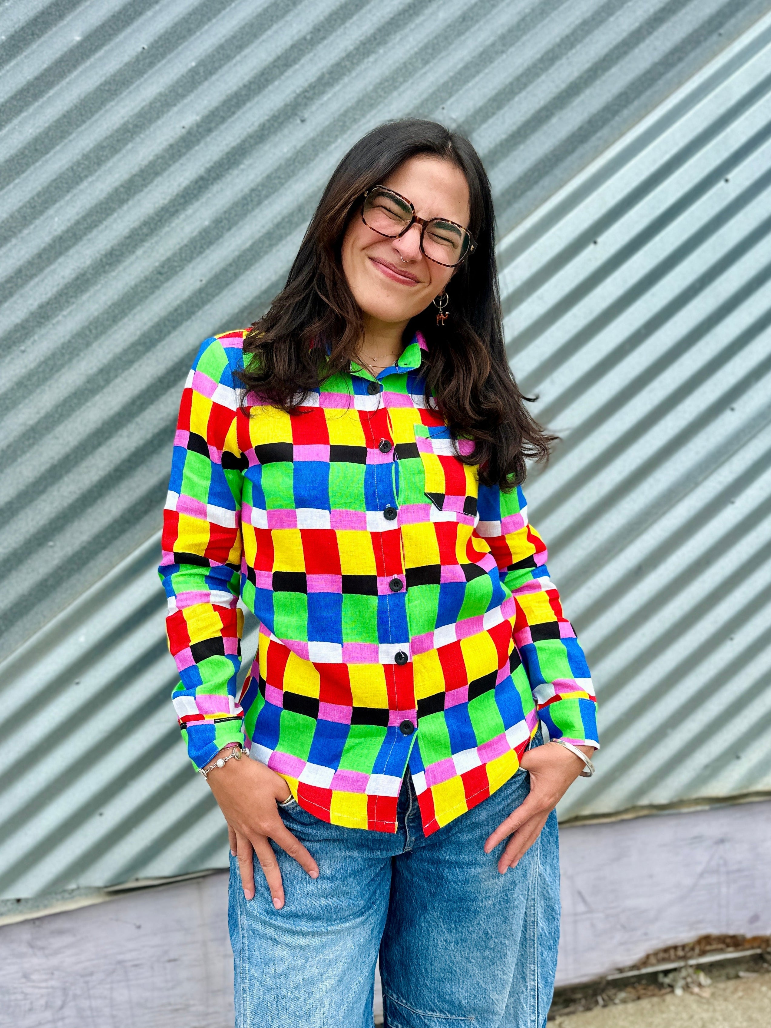 Classic Button Down Candy Weave
