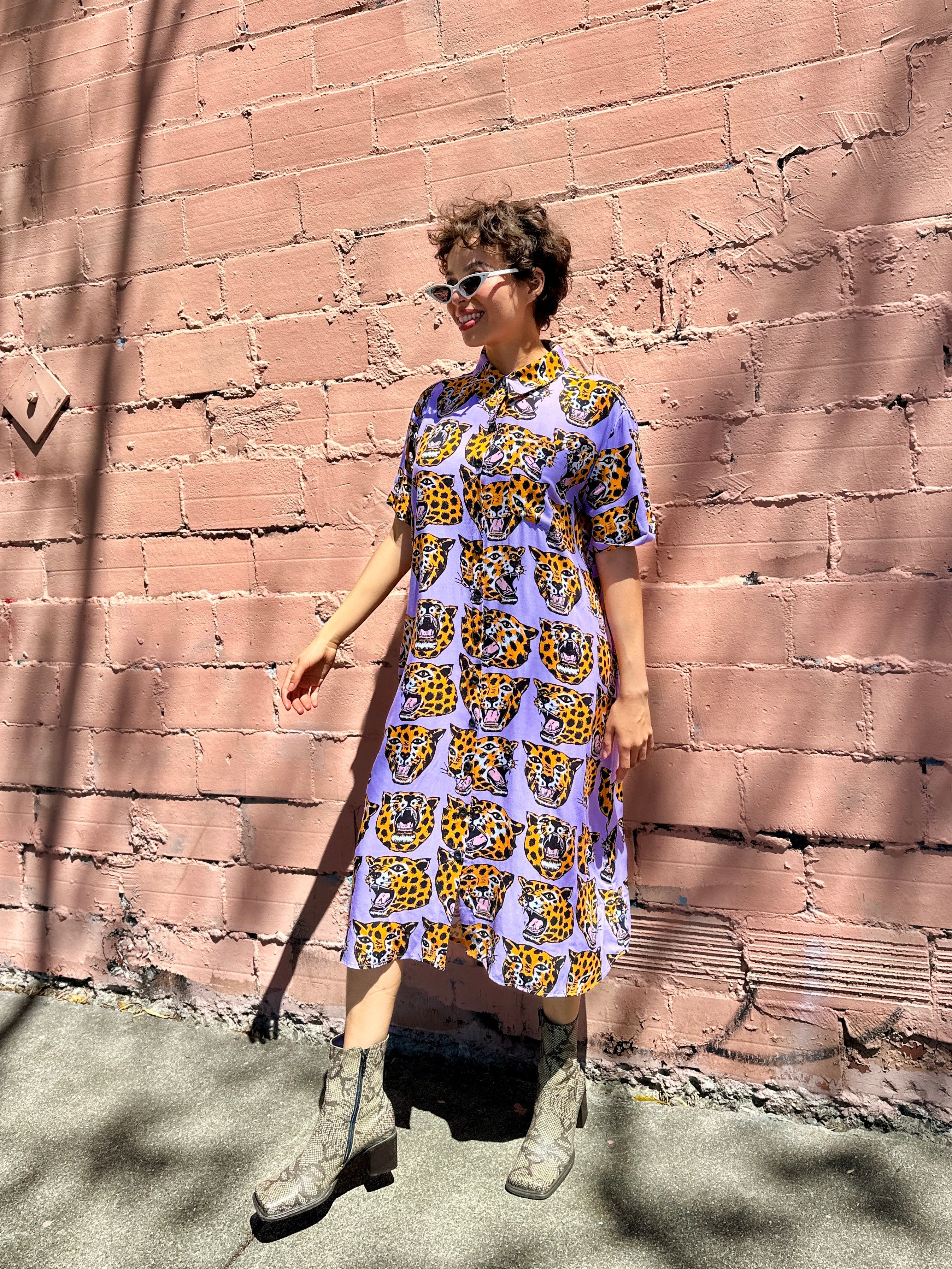 The River Dress Cheetah Head