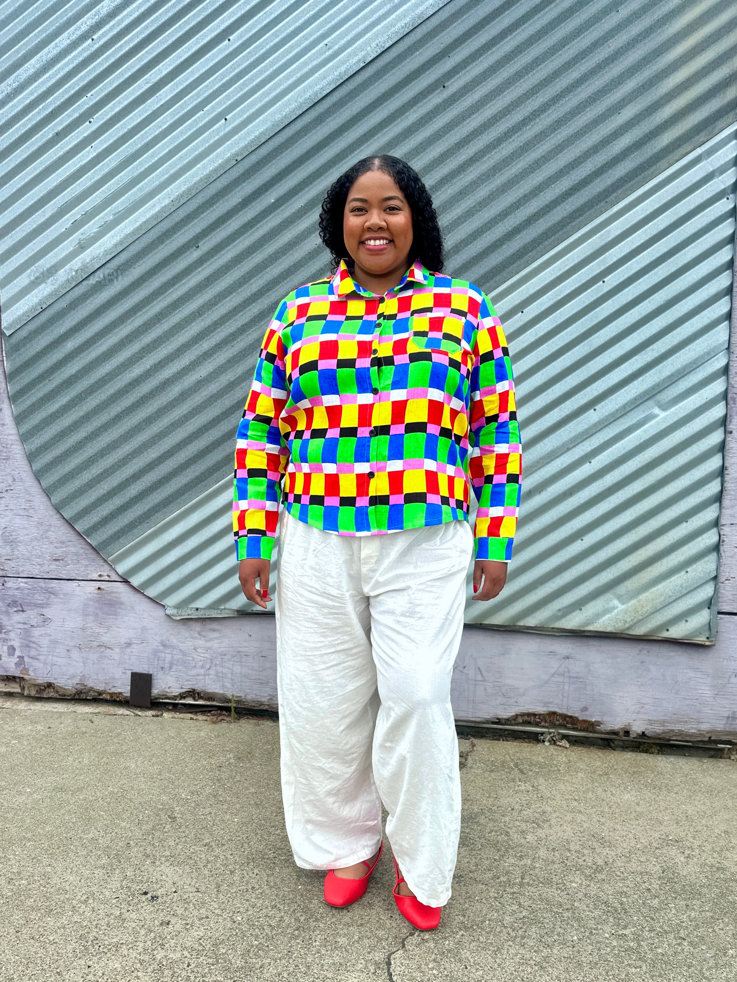 Classic Button Down Candy Weave