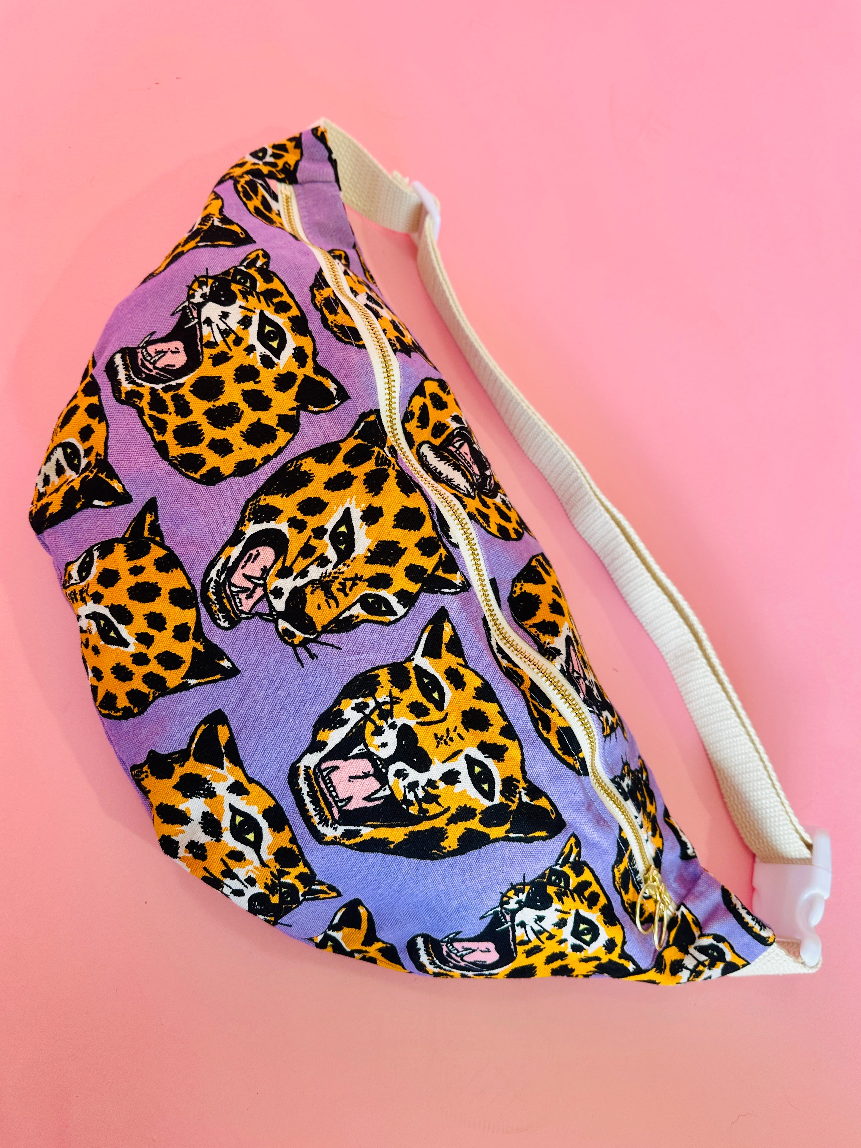 Mini Messenger Bag - Cheetah Head