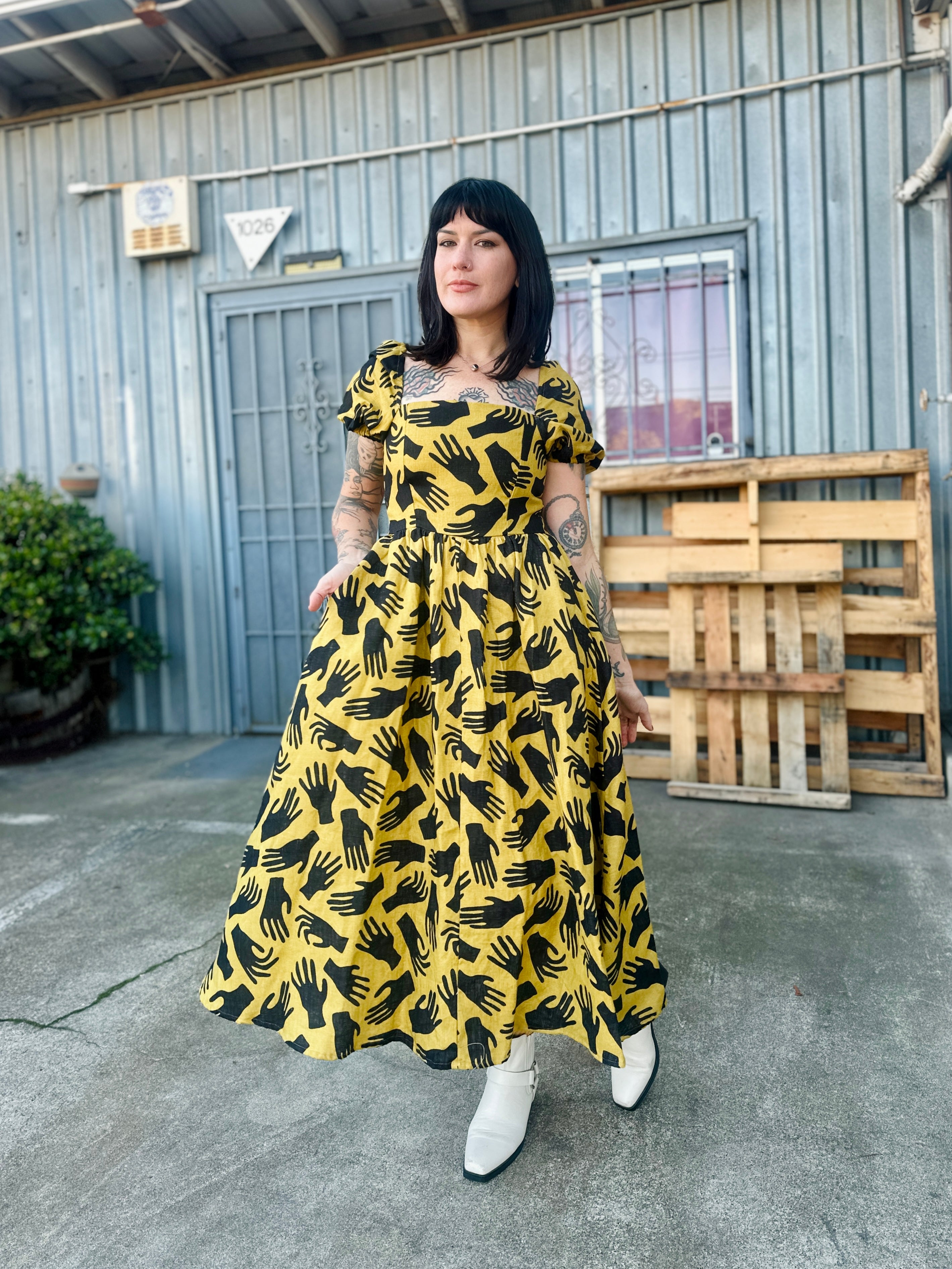 Linen Princess Dress Hands