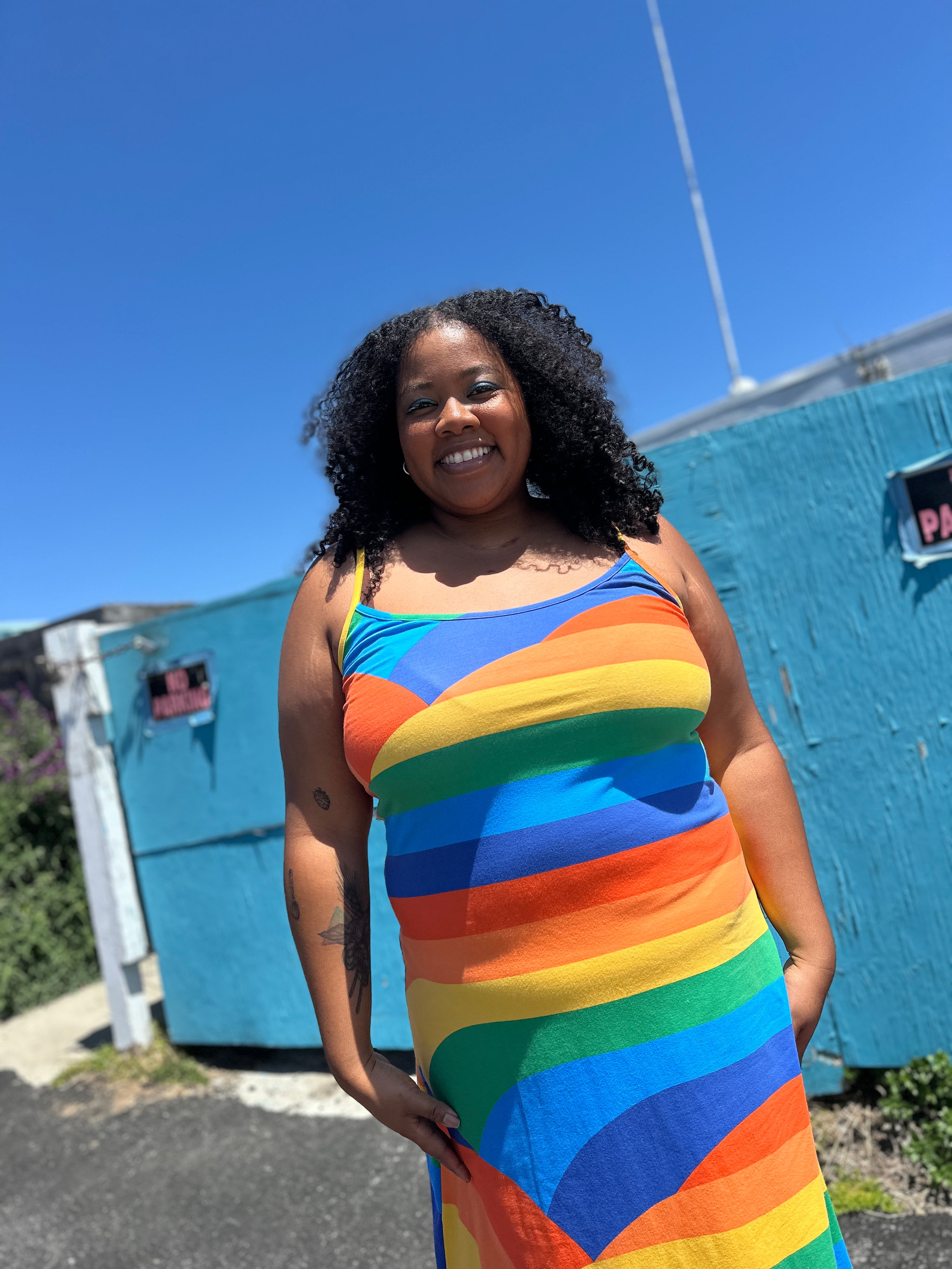 Spaghetti Slip Dress Sunset Valley