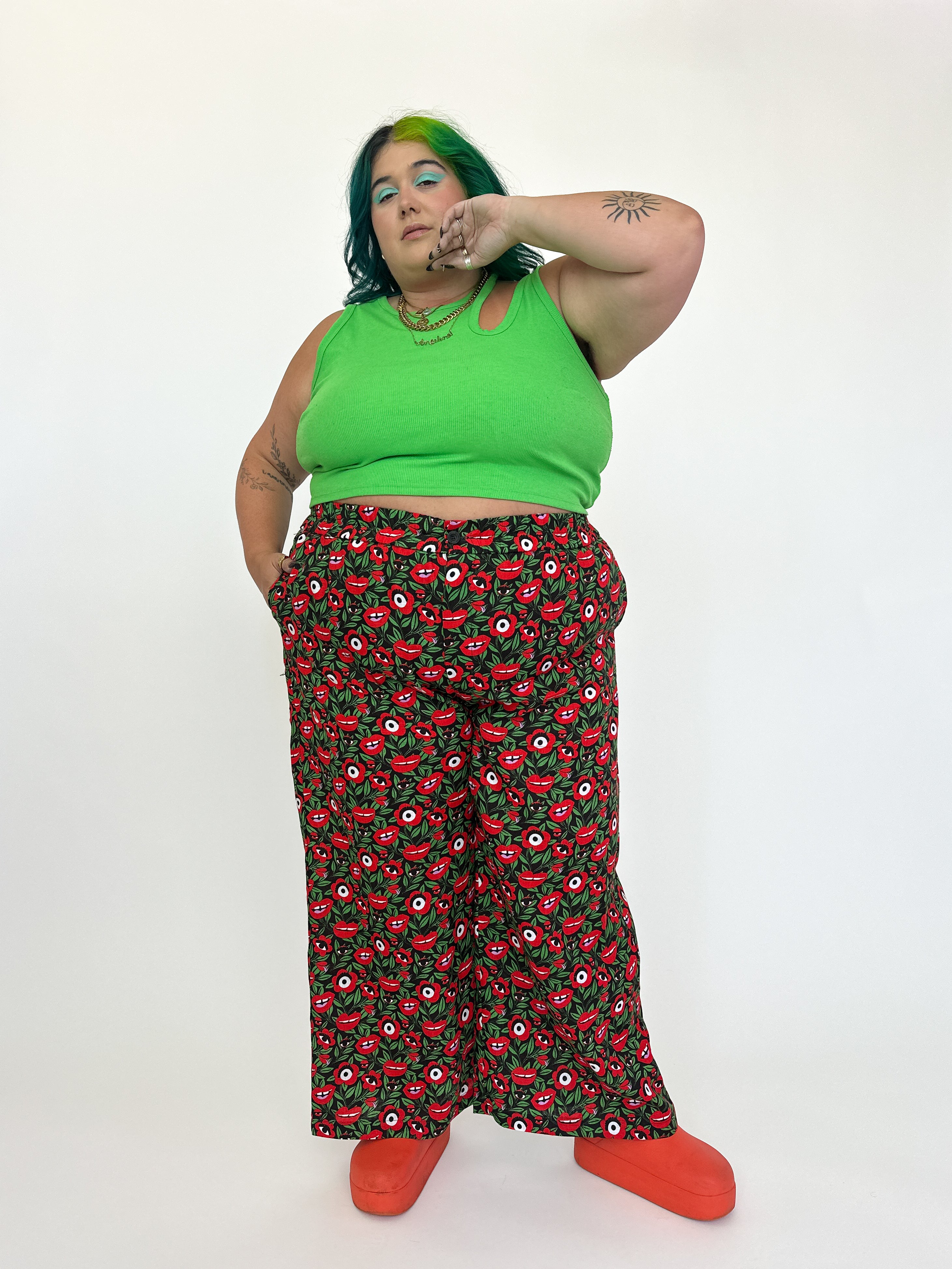 Linen Catalina Pant Poison Ivy