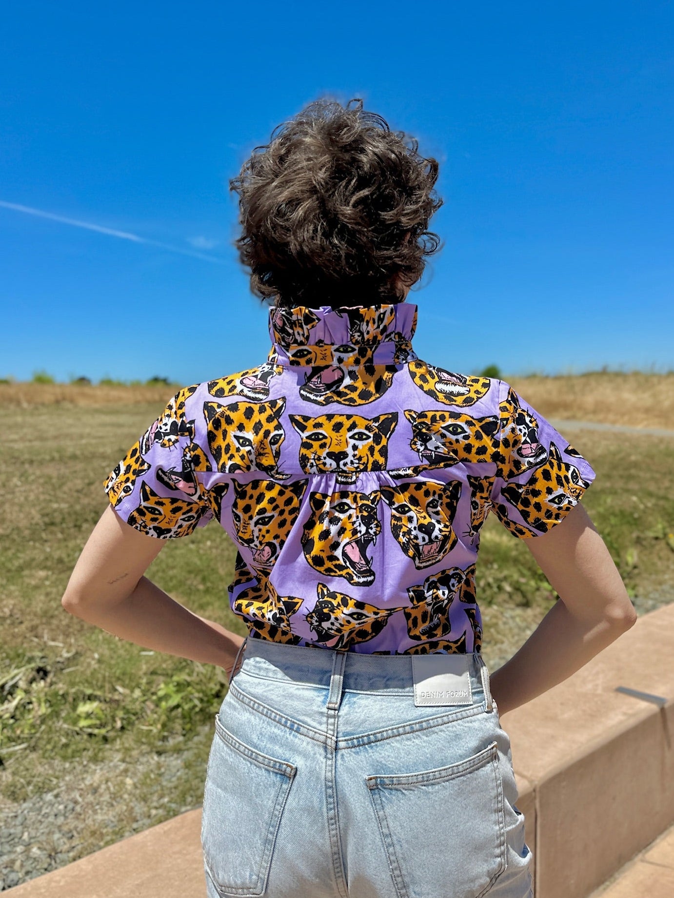 Francesca Top Cheetah Head