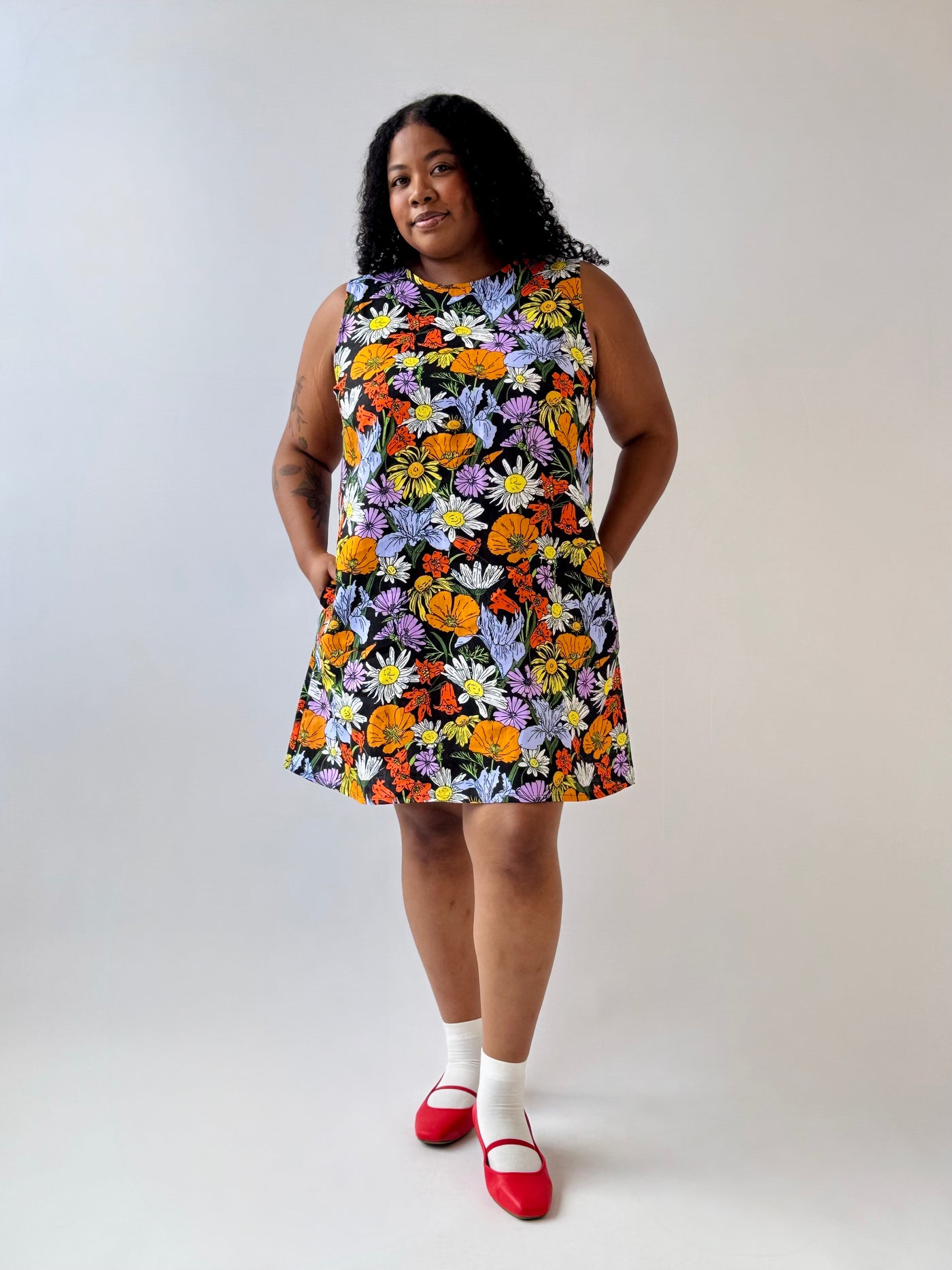 Linen Romy Dress Wildflowers