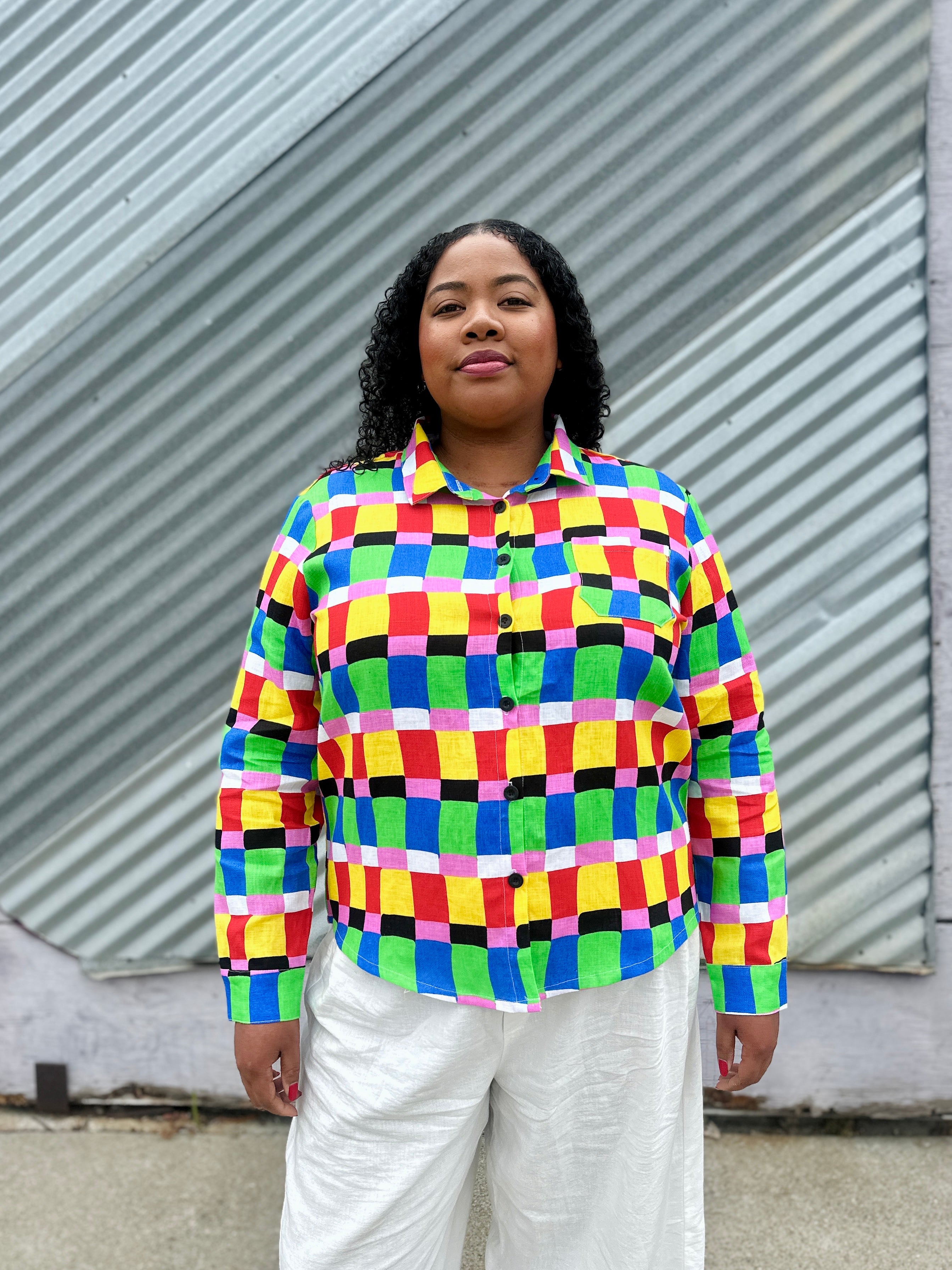 Classic Button Down Candy Weave