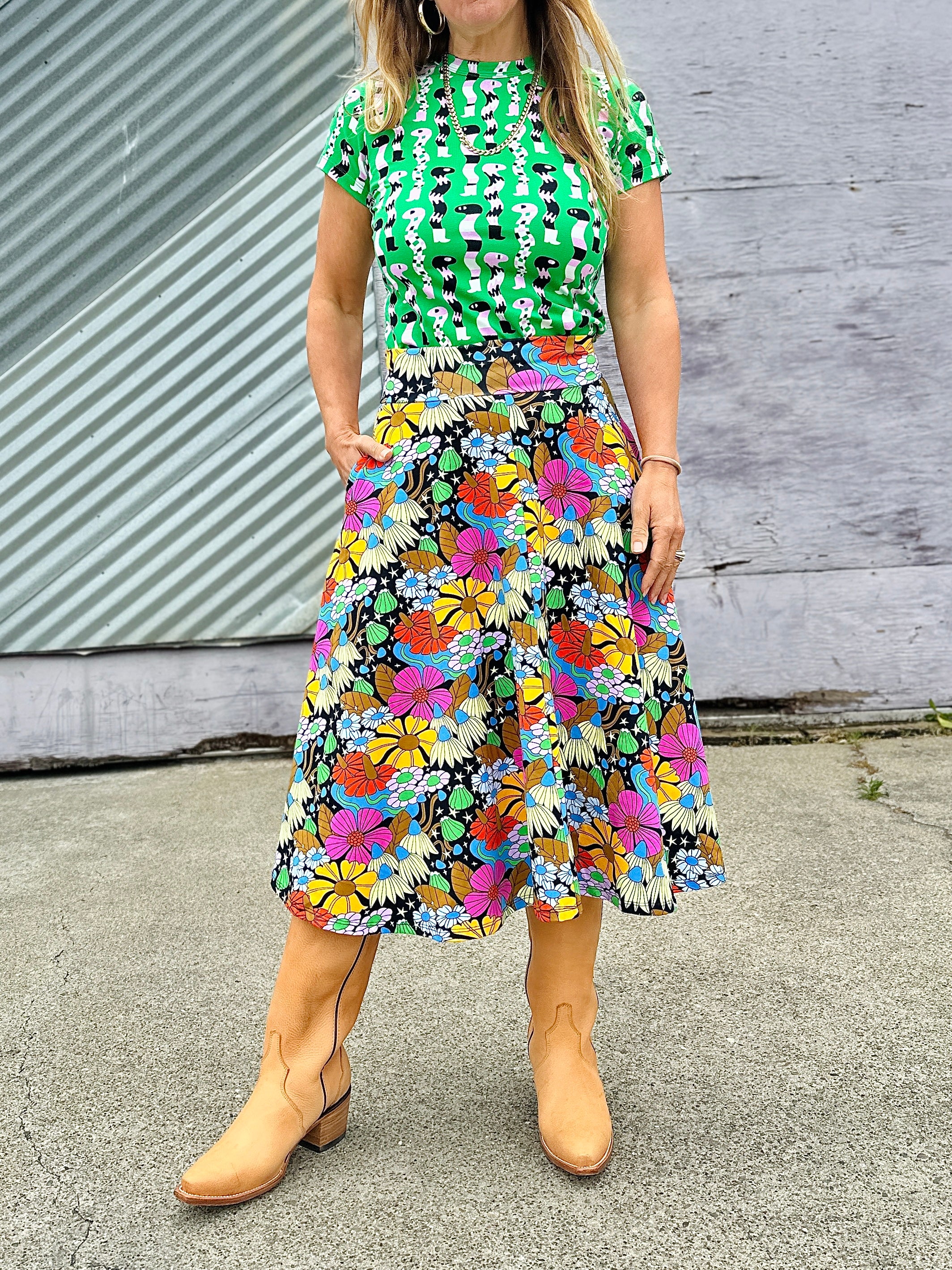 Francis Skirt Cosmic Floral