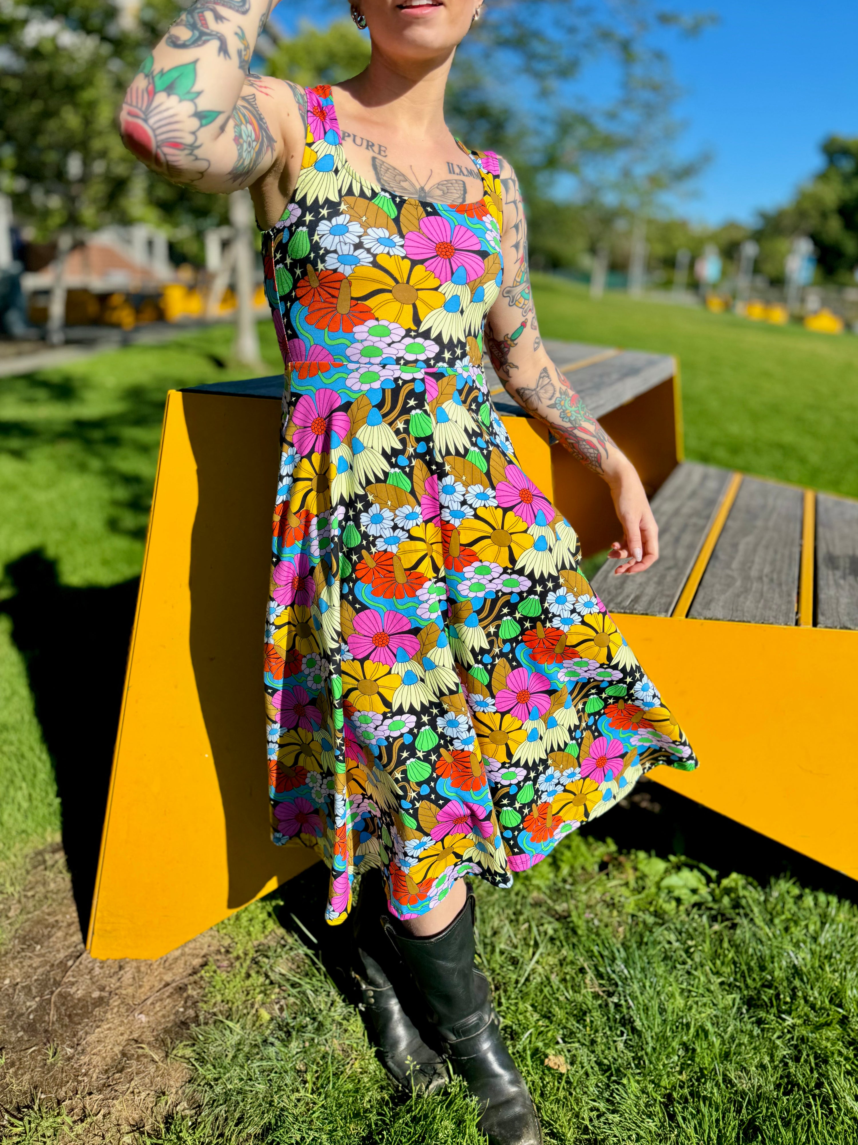 Picnic Dress Cosmic Floral
