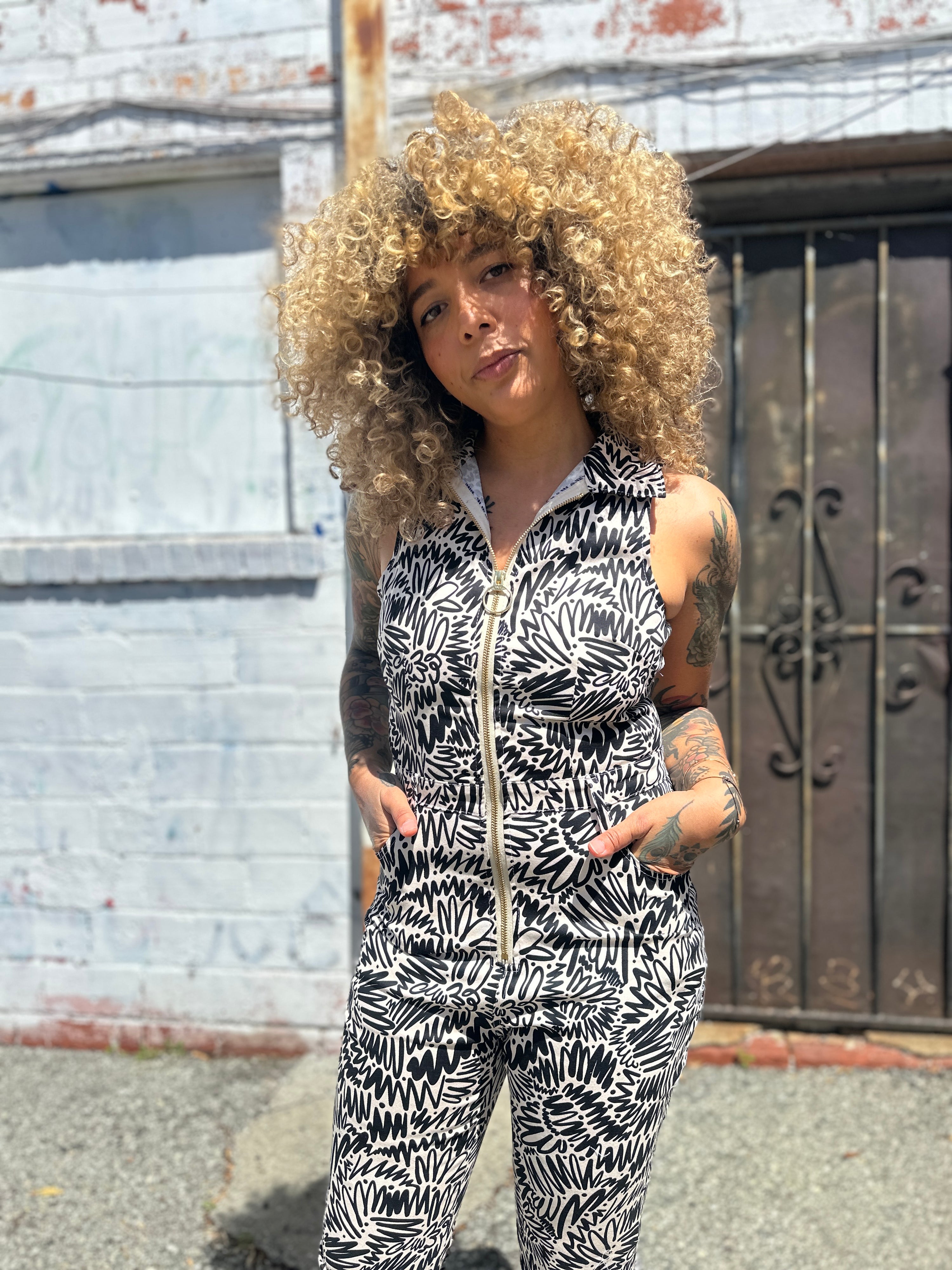 Twill Angelina Suit Zig Zag