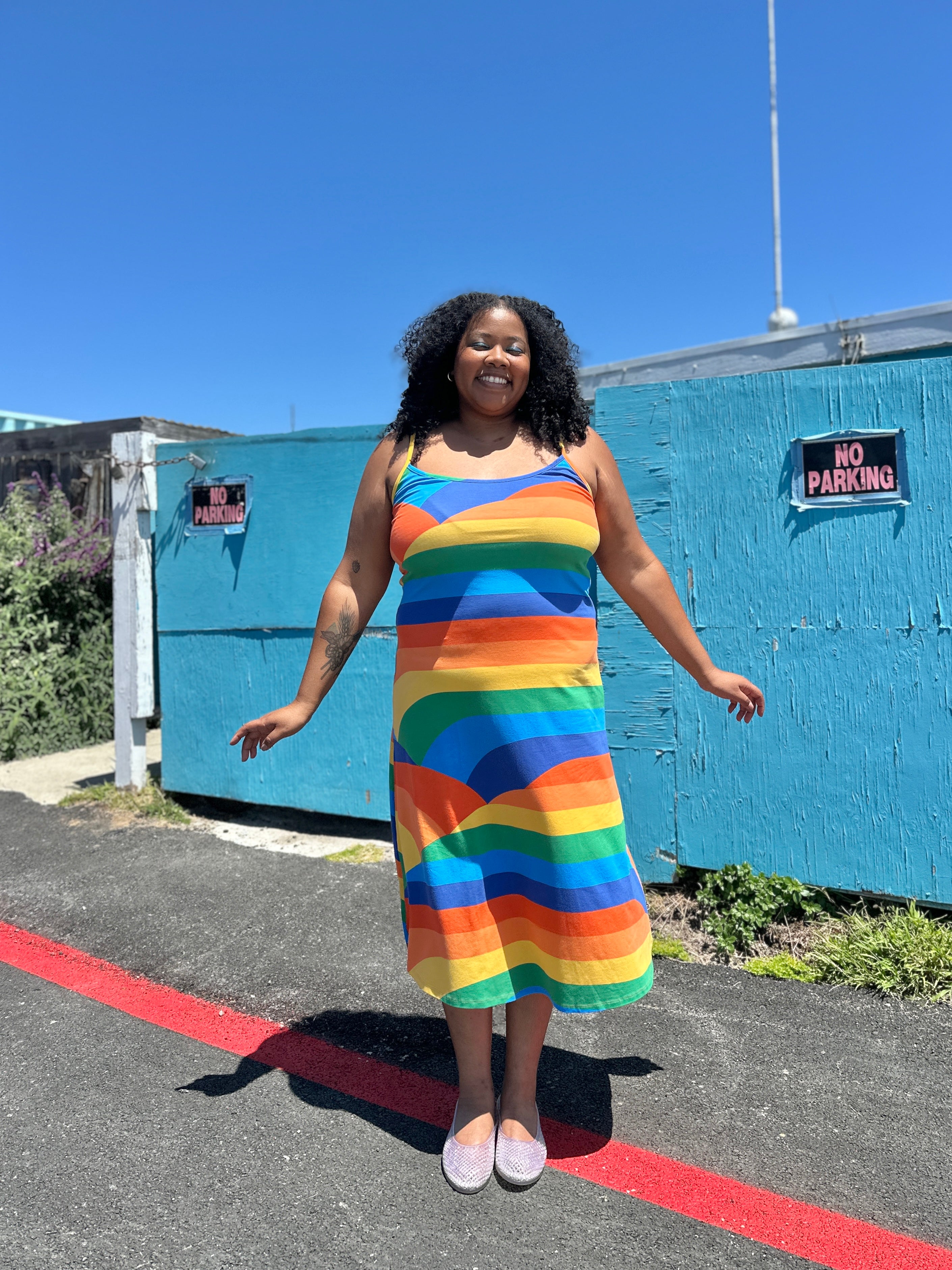 Spaghetti Slip Dress Sunset Valley