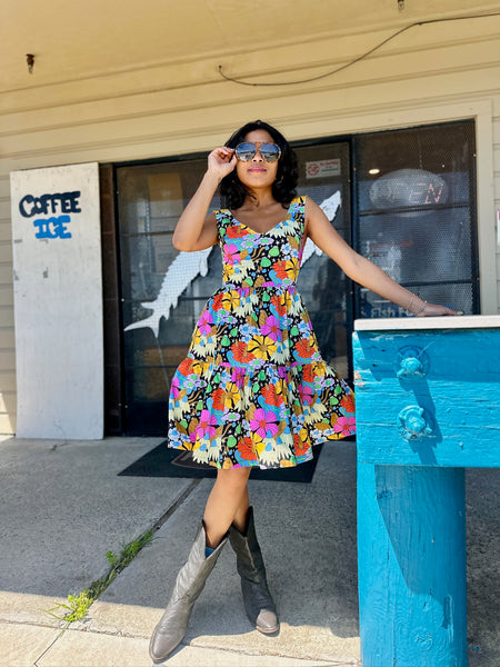 Western Dress Cosmic Floral – NOOWORKS