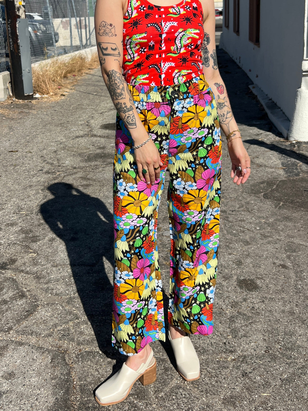 Linen Catalina Pant Cosmic Floral