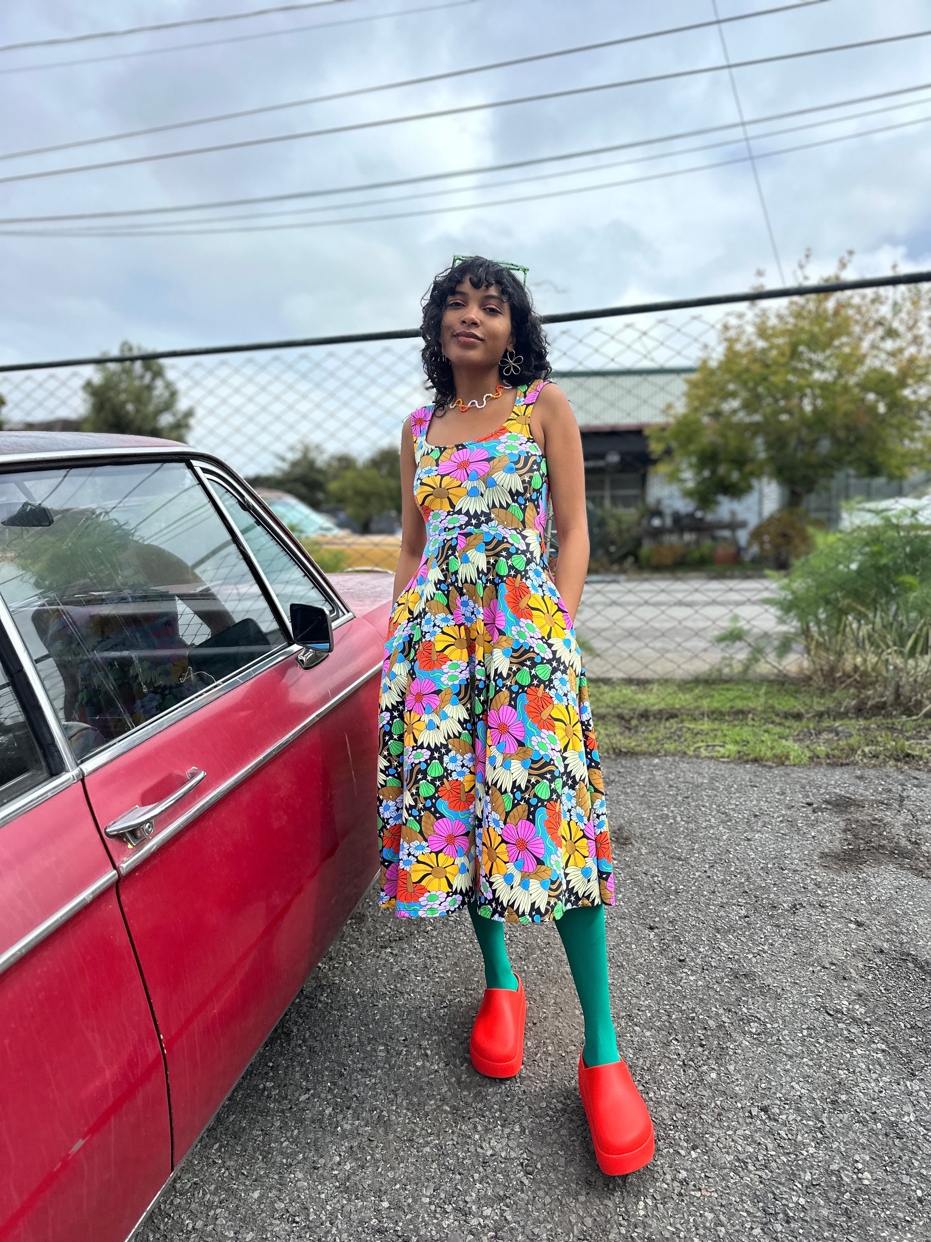 Picnic Dress Cosmic Floral