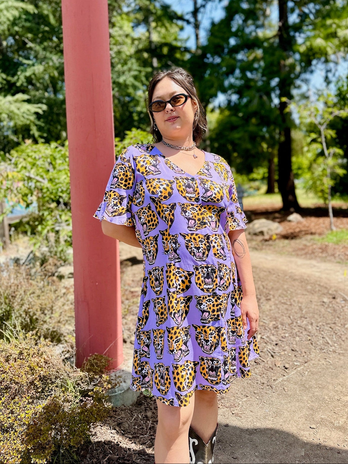 Winona Dress - Cheetah Head