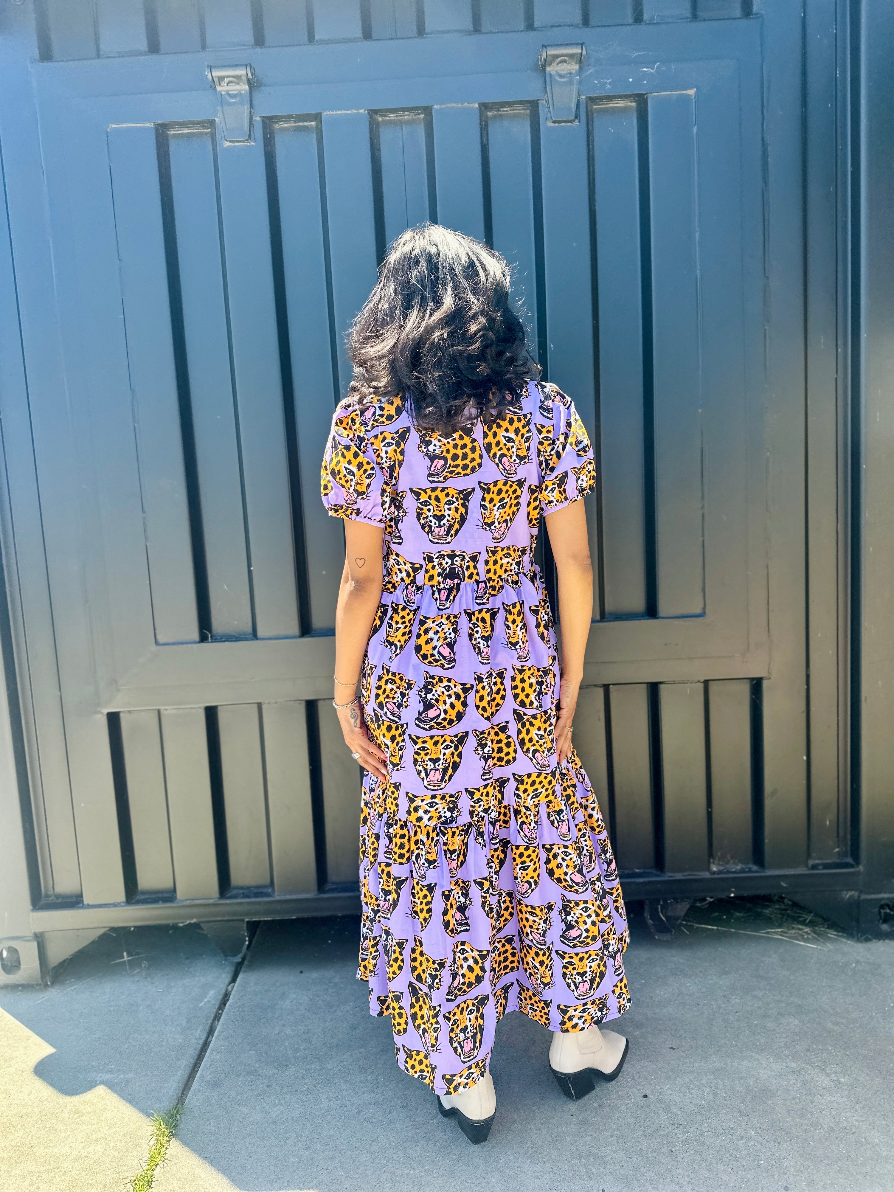 Inanna Dress Cheetah Head