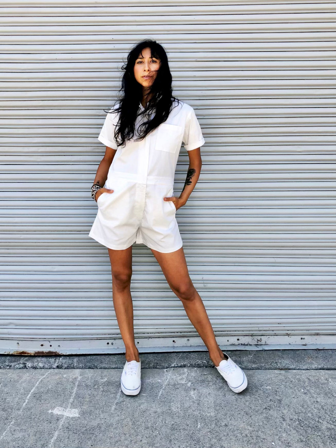 White shortalls deals