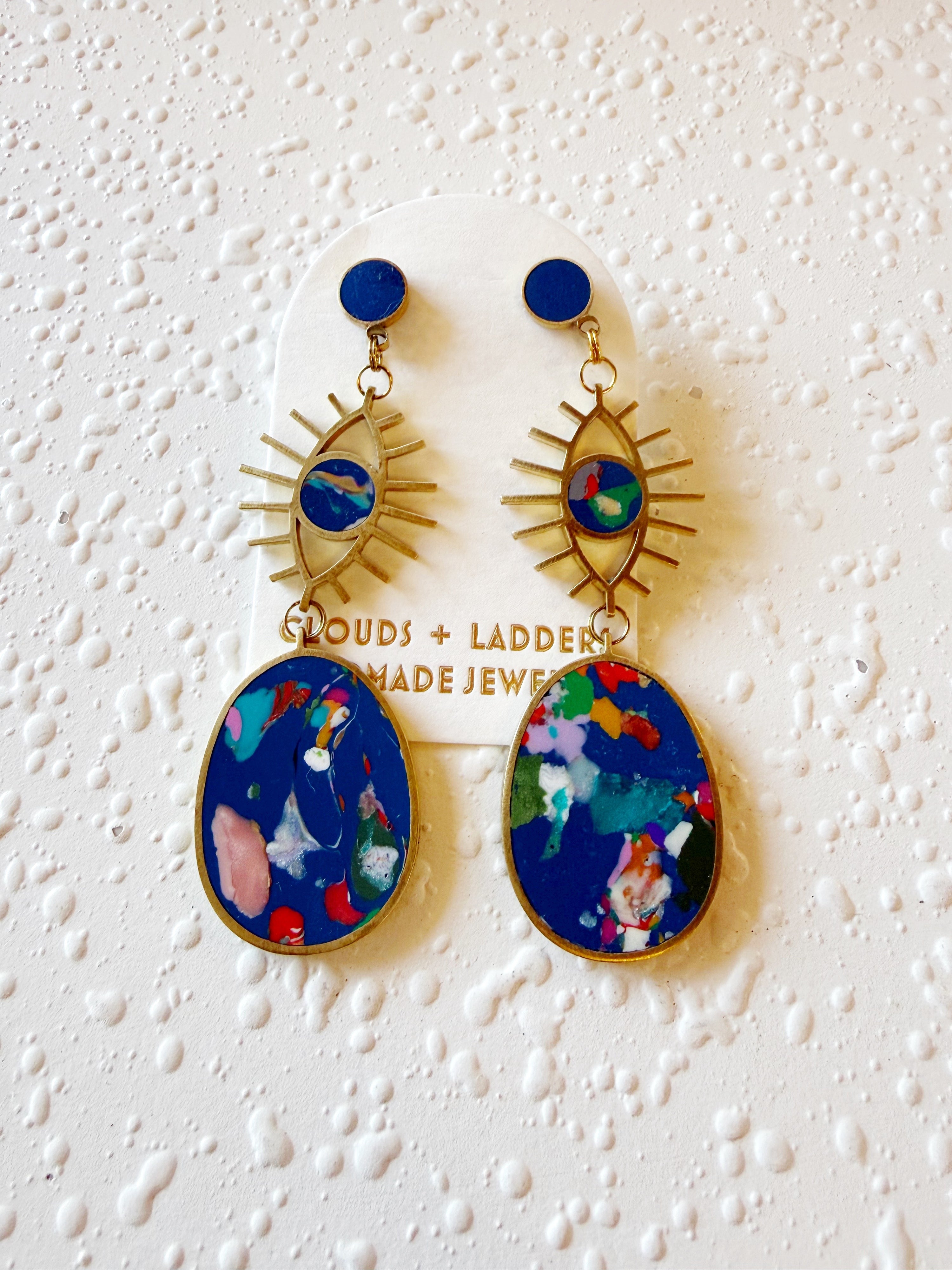 Moon Eye Drop Earrings