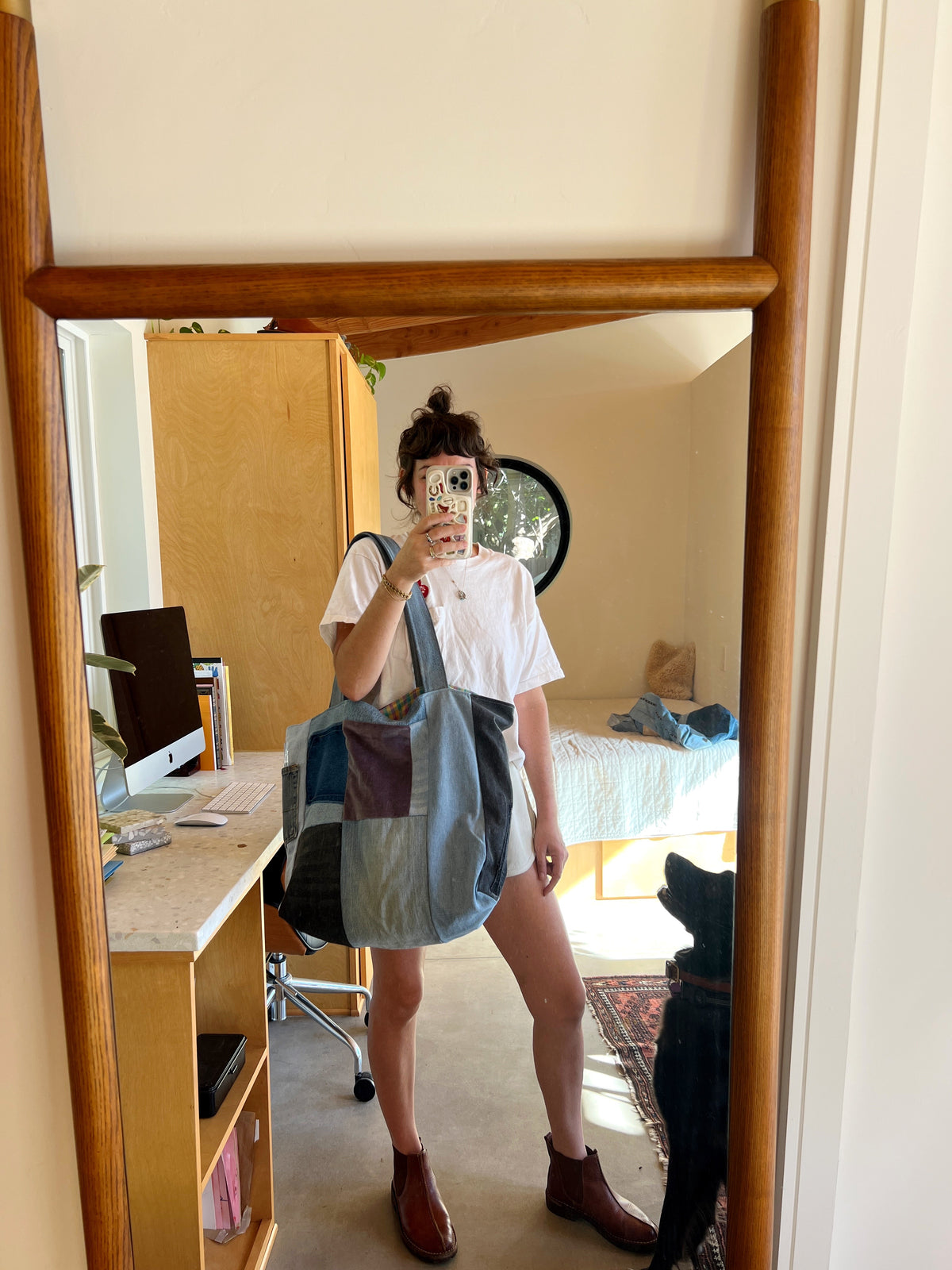 Denim Patchwork Giant Tote bag