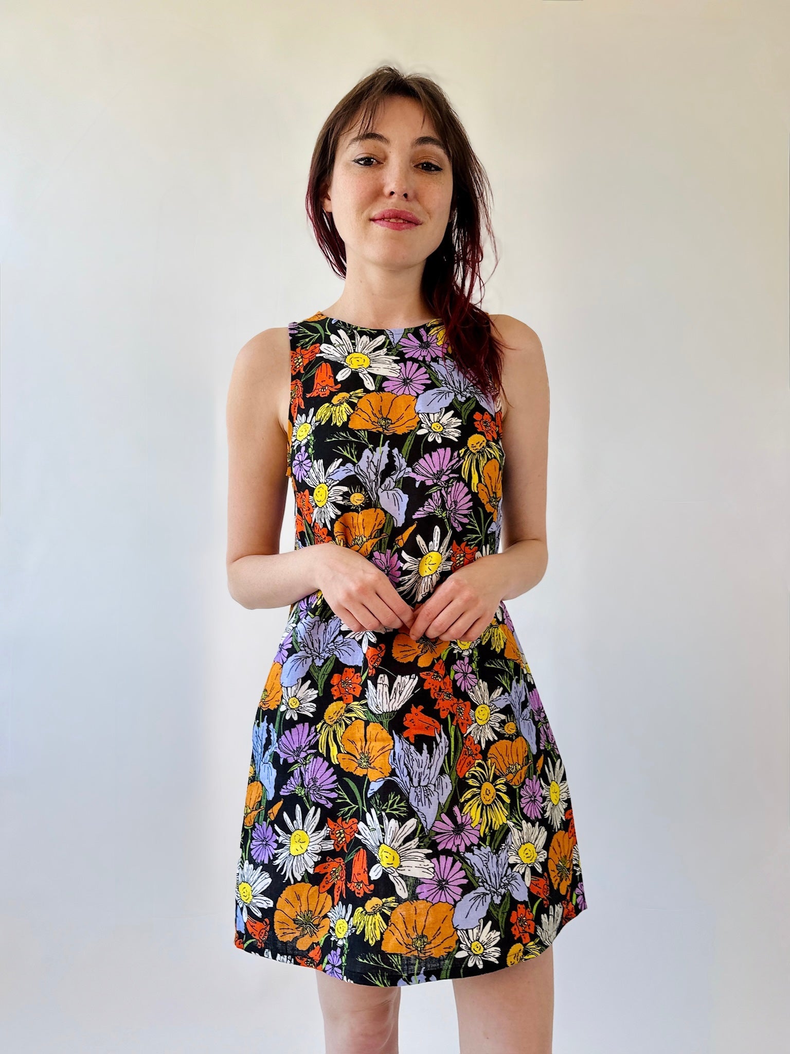 Linen Romy Dress Wildflowers