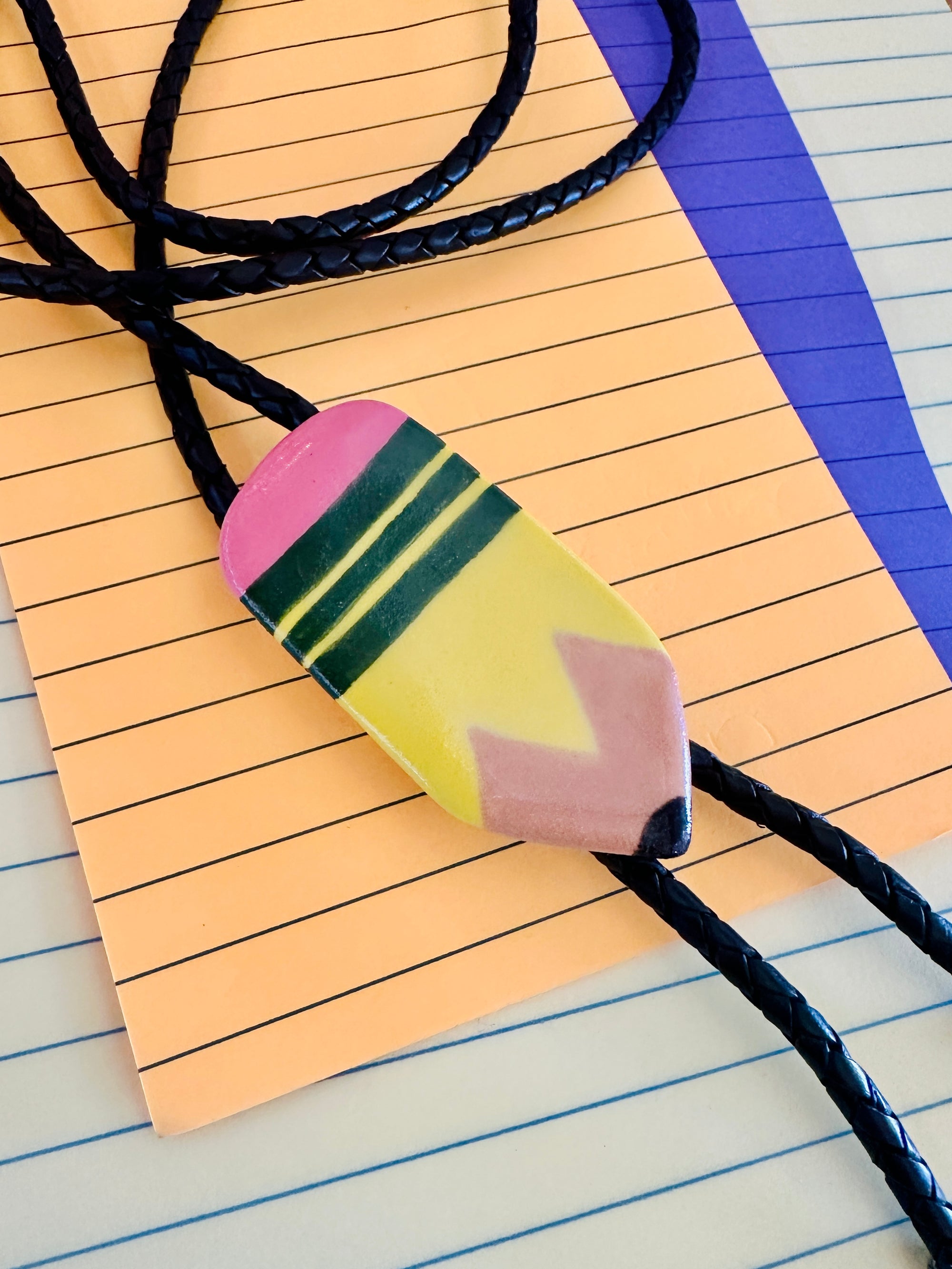 Pencil Ceramic Bolo Tie